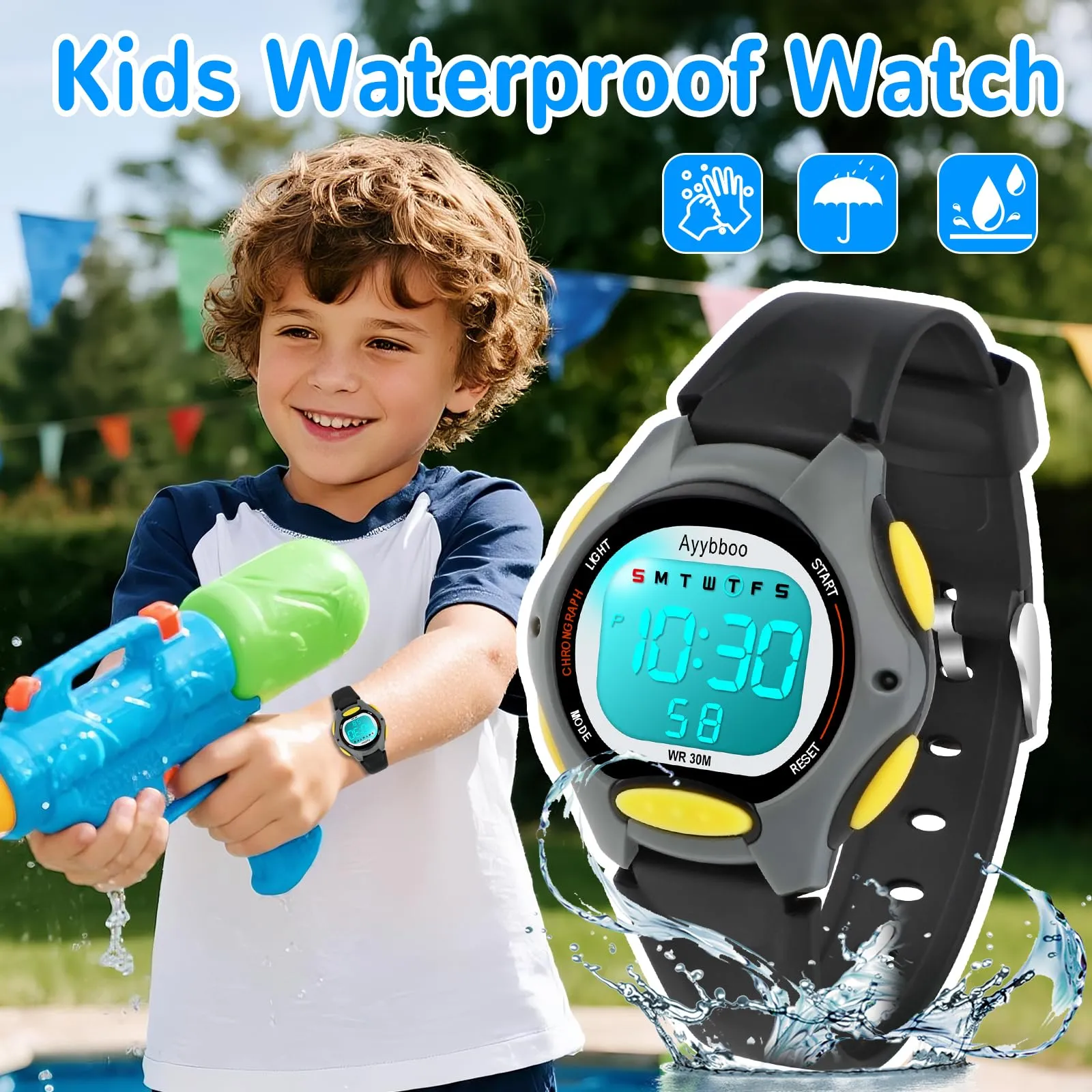 Ayybboo Orologio Digitale per Bambini e Bambine 4-16 anni - immagine 3