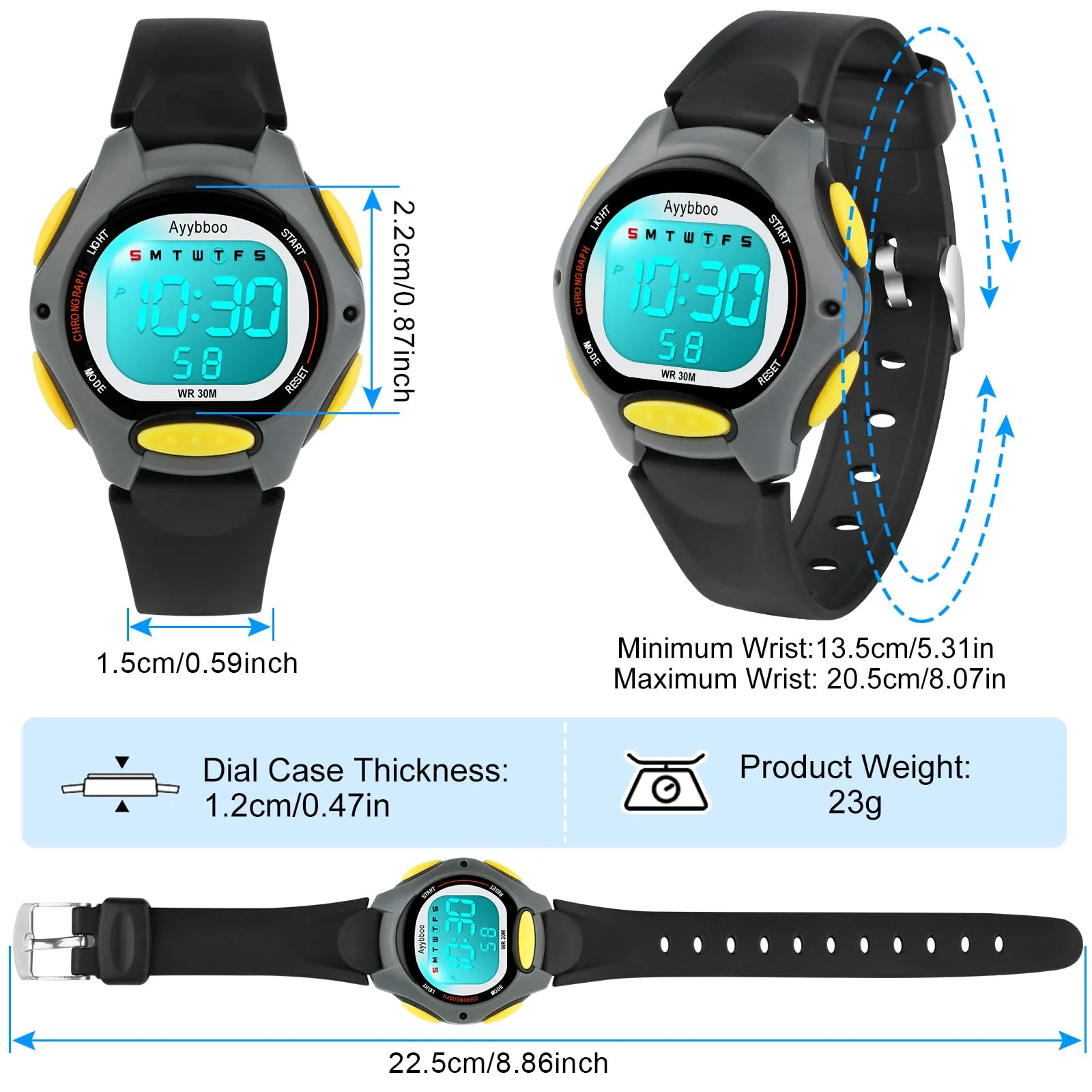 Ayybboo Orologio Digitale per Bambini e Bambine 4-16 anni - immagine 5