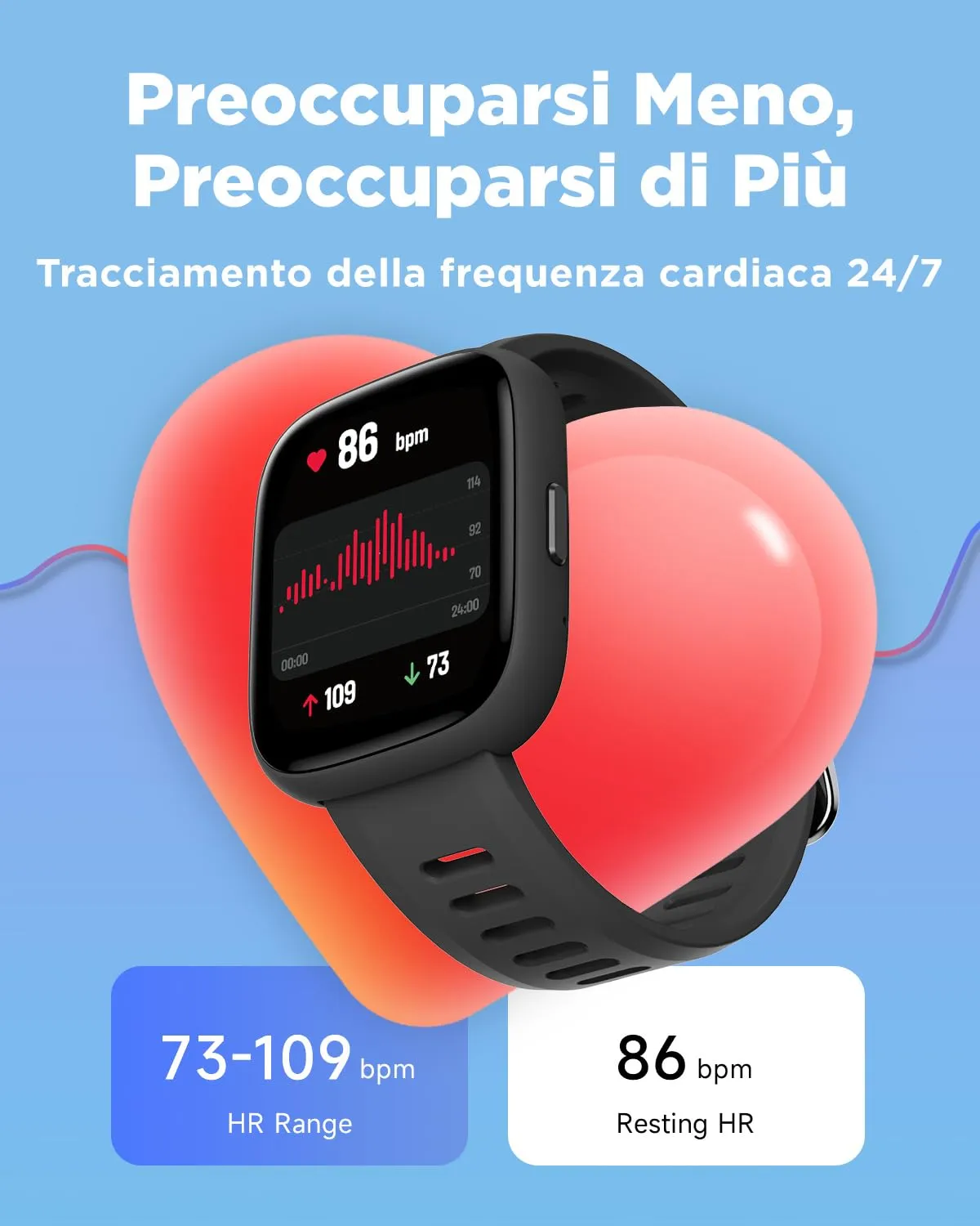 BIGGERFIVE Brave 2 Smartwatch for Kids and Teens, 1.8" Fitness Tracker - immagine 5