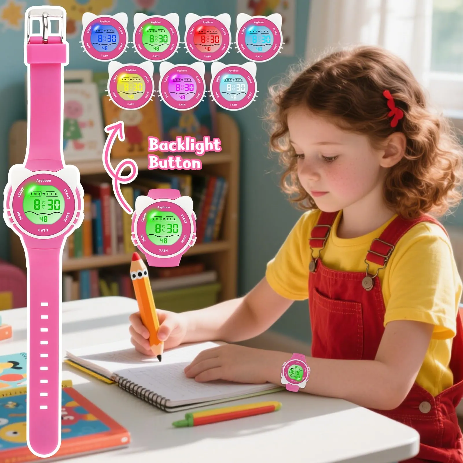 Ayybboo Orologio Digitale per Bambini e Bambine 4-16 Anni - immagine 4