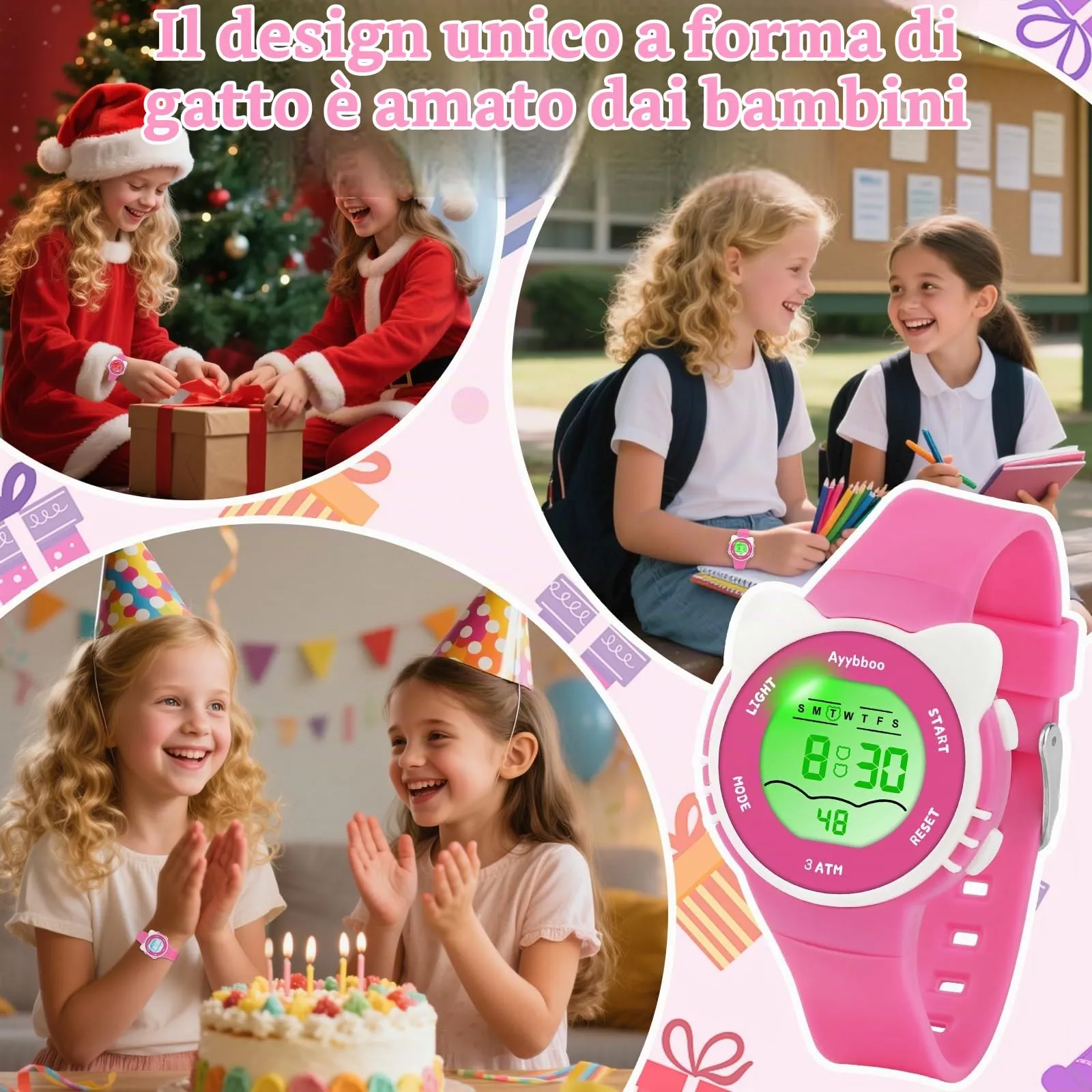Ayybboo Orologio Digitale per Bambini e Bambine 4-16 Anni - immagine 6