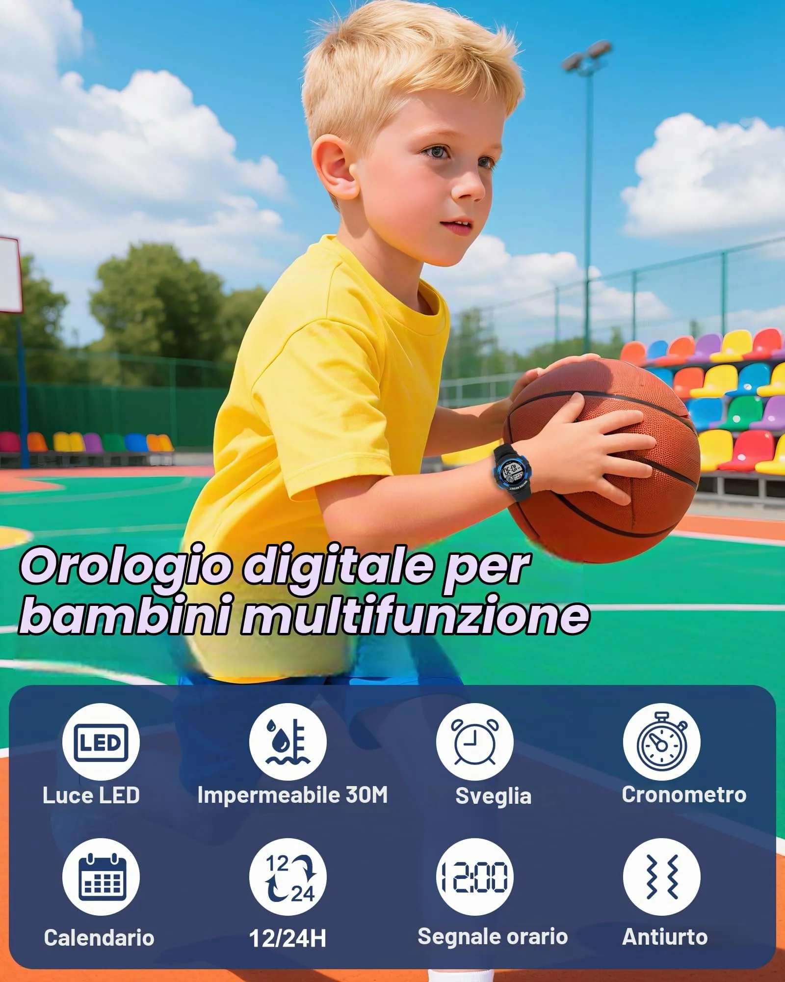Ayybboo Orologio Digitale per Bambini e Bambine 4-16 anni 8206B - immagine 3