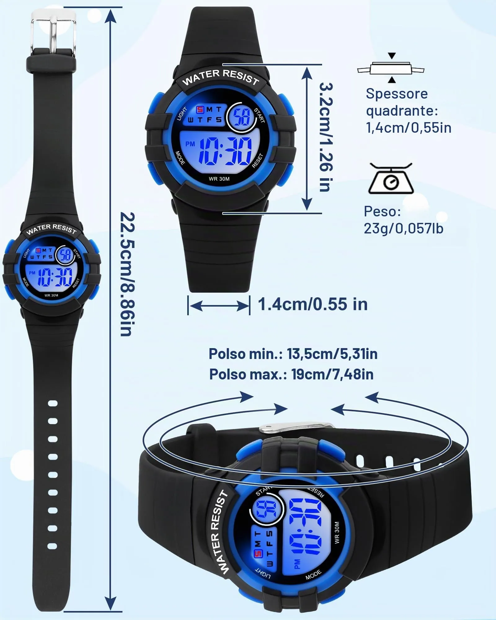 Ayybboo Orologio Digitale per Bambini e Bambine 4-16 anni 8206B - immagine 4