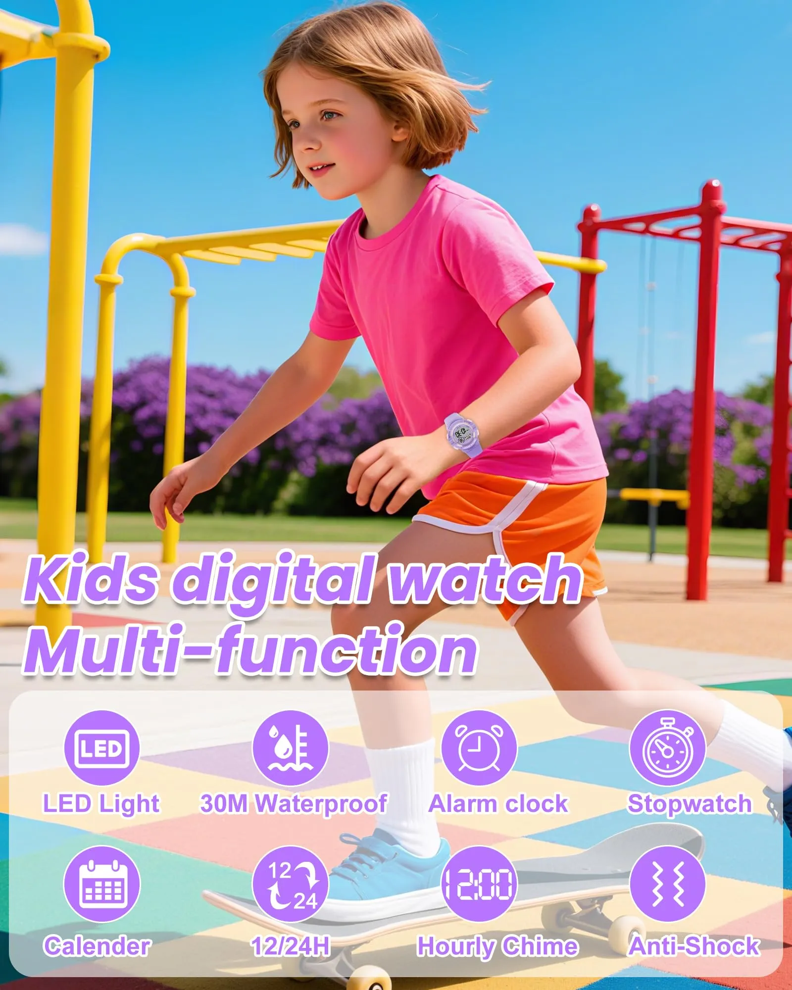 Ayybboo Orologio Digitale per Bambini e Bambine 4-16 anni - immagine 2