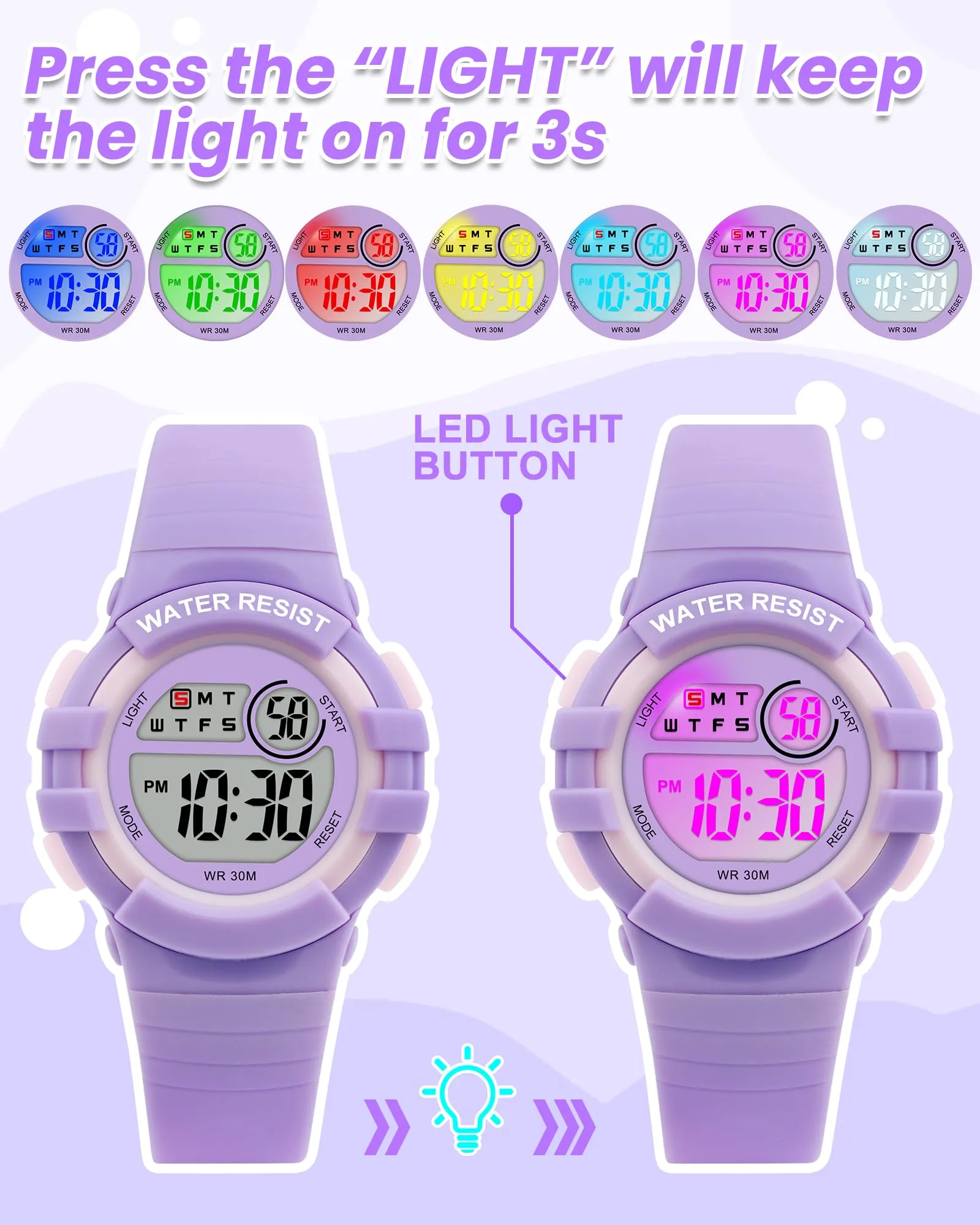 Ayybboo Orologio Digitale per Bambini e Bambine 4-16 anni - immagine 3