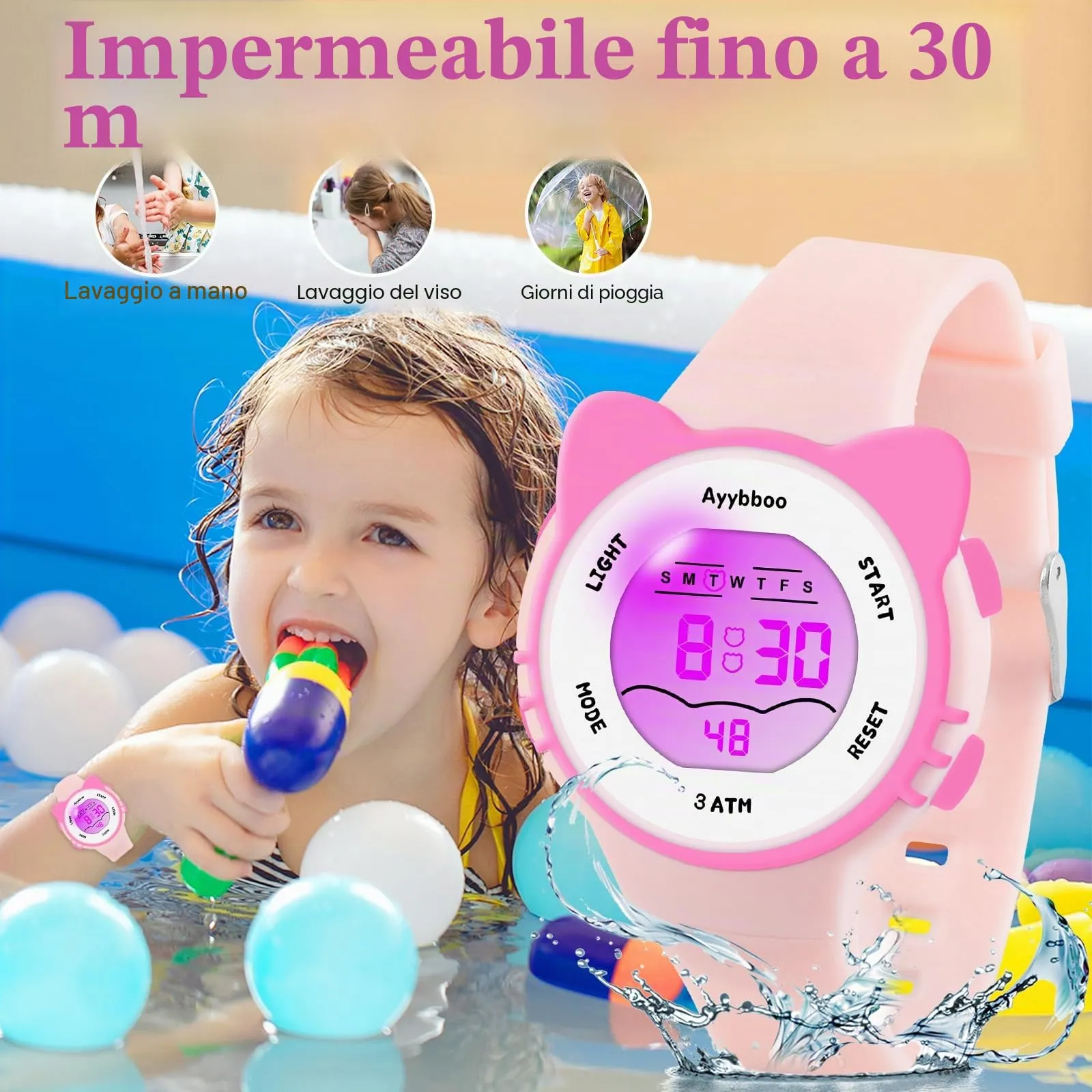 Ayybboo Orologio Digitale per Bambini e Bambine 4-16 anni - immagine 4