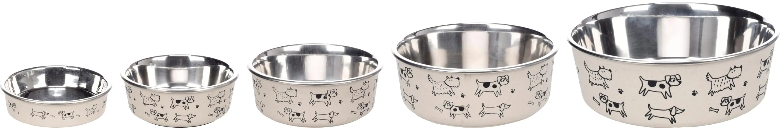 Flamingo Jappie Ciotola per cani in acciaio inox, Beige, 250ml - immagine 3