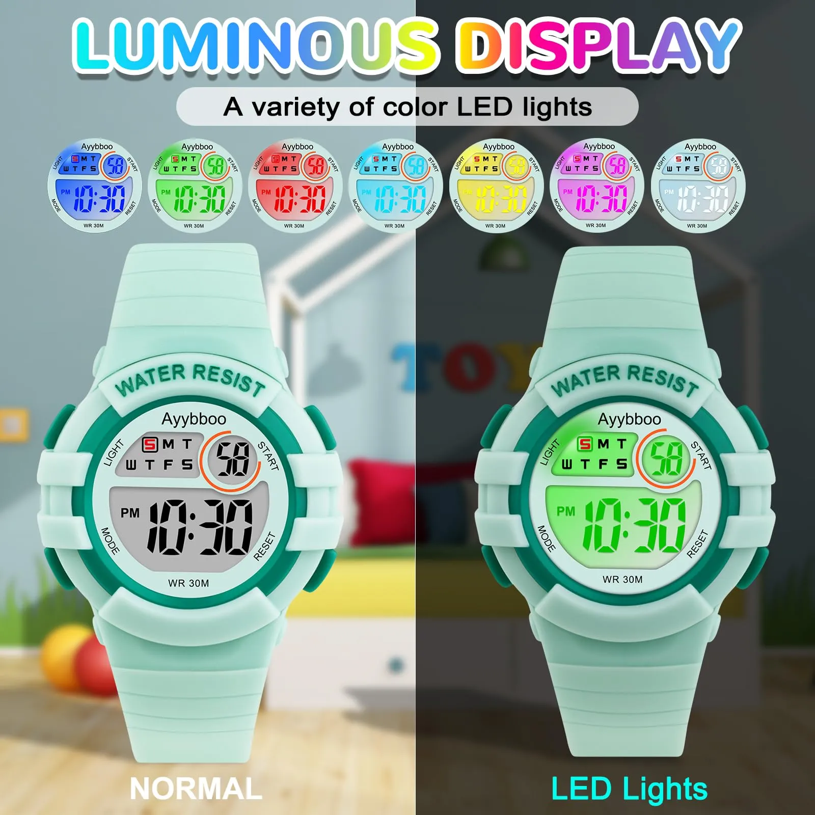 Ayybboo Orologio Digitale per Bambini e Bambine 4-16 anni - immagine 2