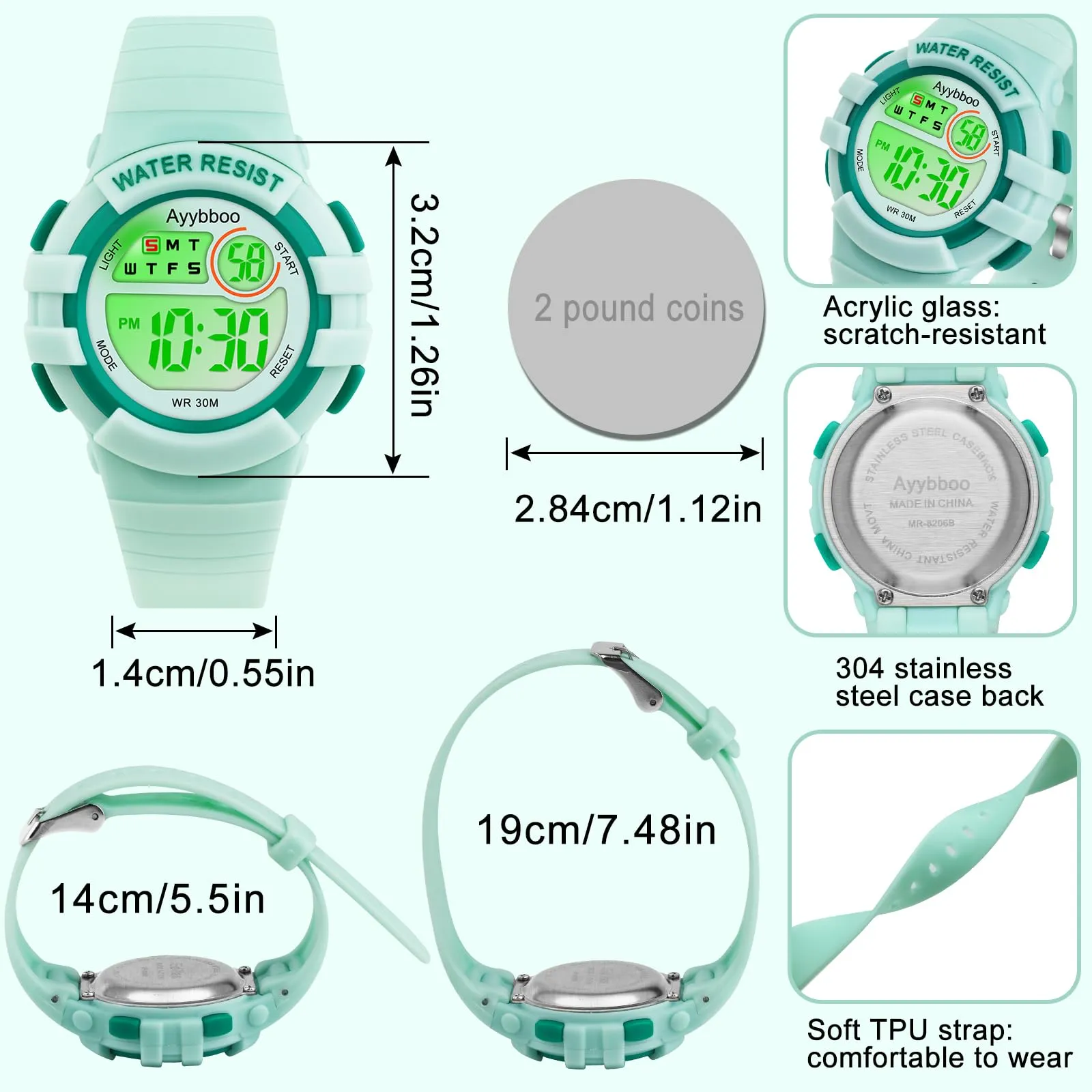 Ayybboo Orologio Digitale per Bambini e Bambine 4-16 anni - immagine 6