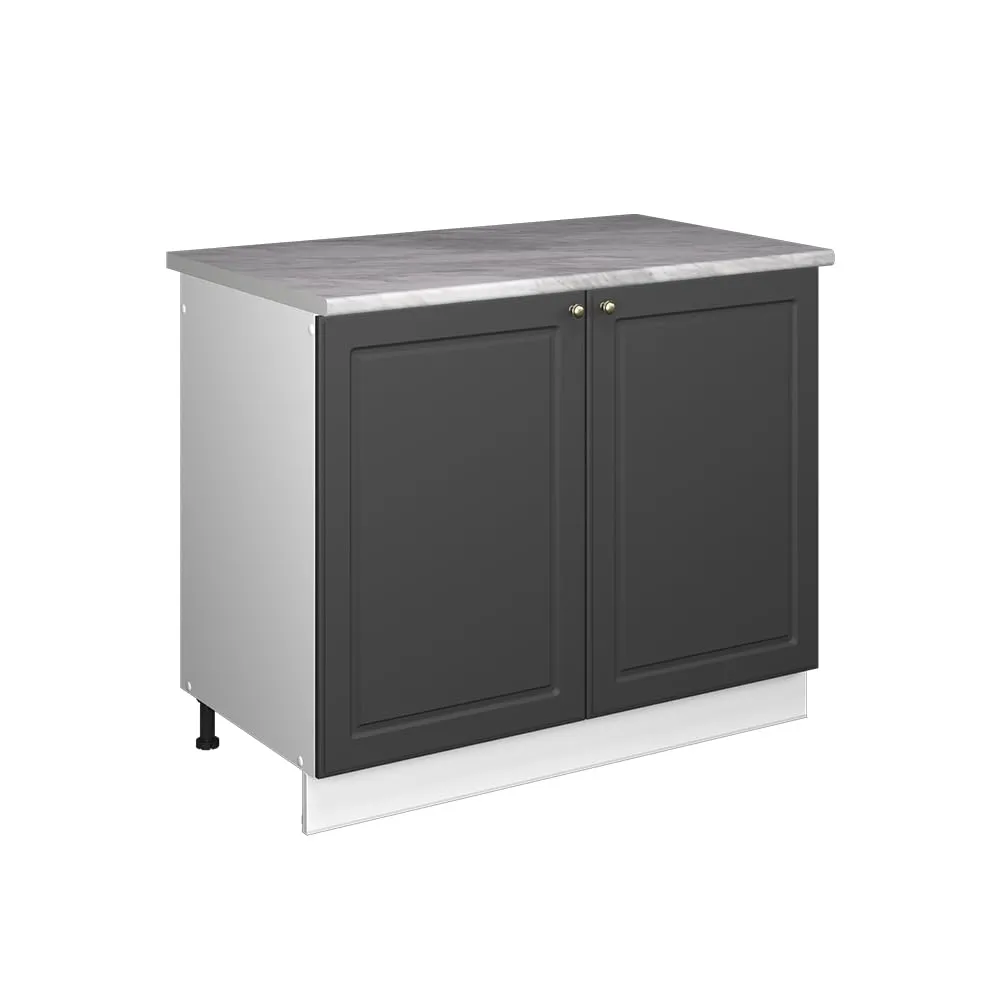 Vicco Mobile Lavello Cucina Fame-Line Antracite Country/Bianco 100 cm - immagine 1