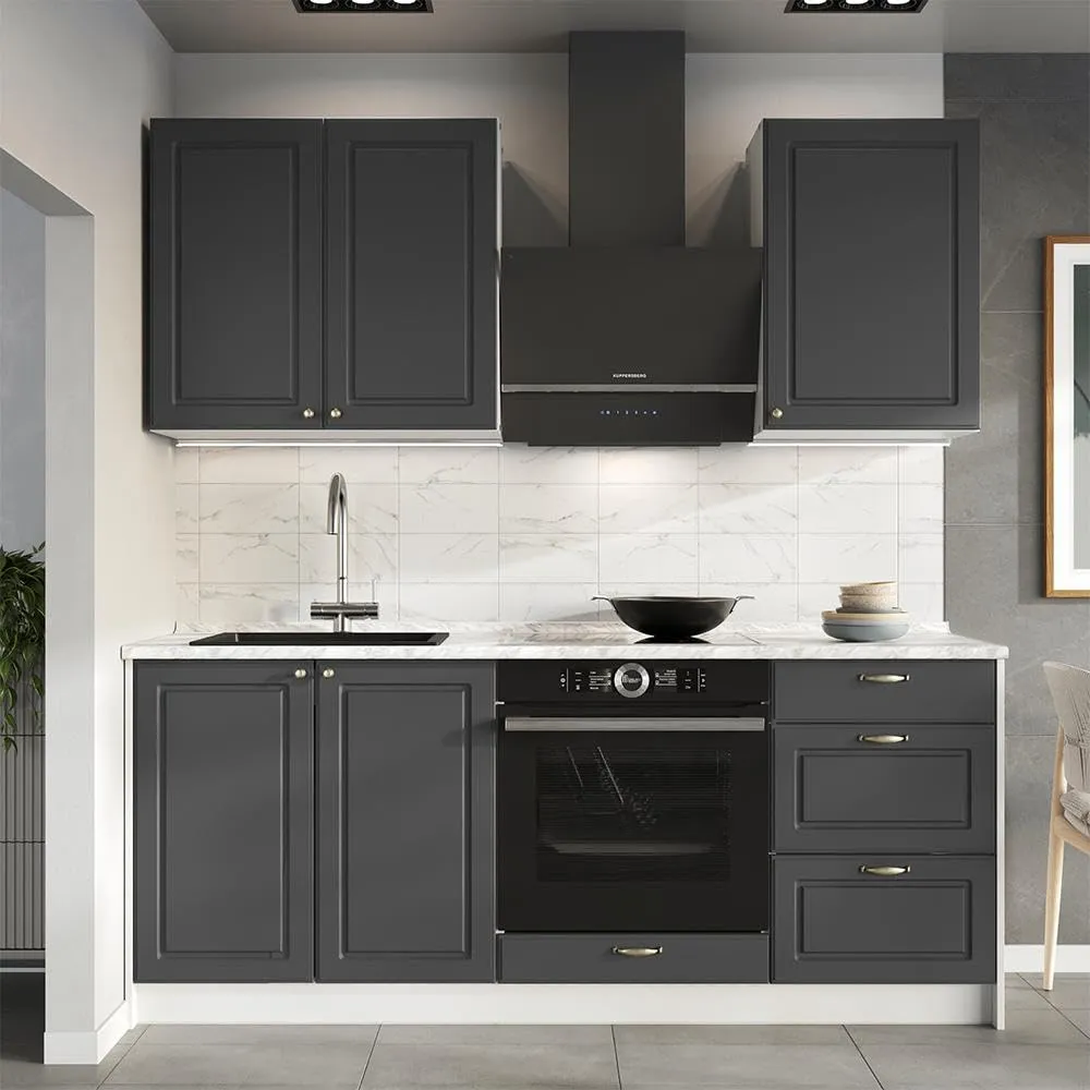 Vicco Mobile Lavello Cucina Fame-Line Antracite Country/Bianco 100 cm - immagine 6