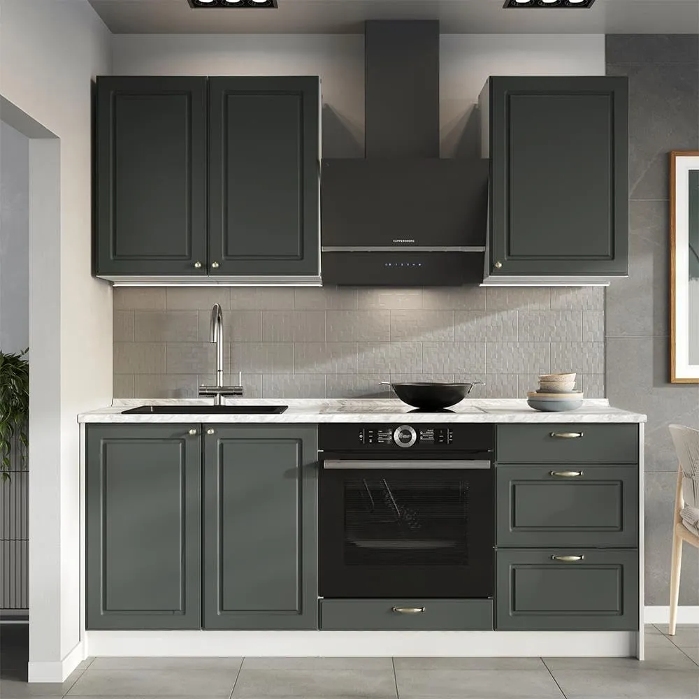Vicco Mobile Lavello Cucina Fame-Line, Verde-oro Country/Bianco, 100 cm - immagine 5
