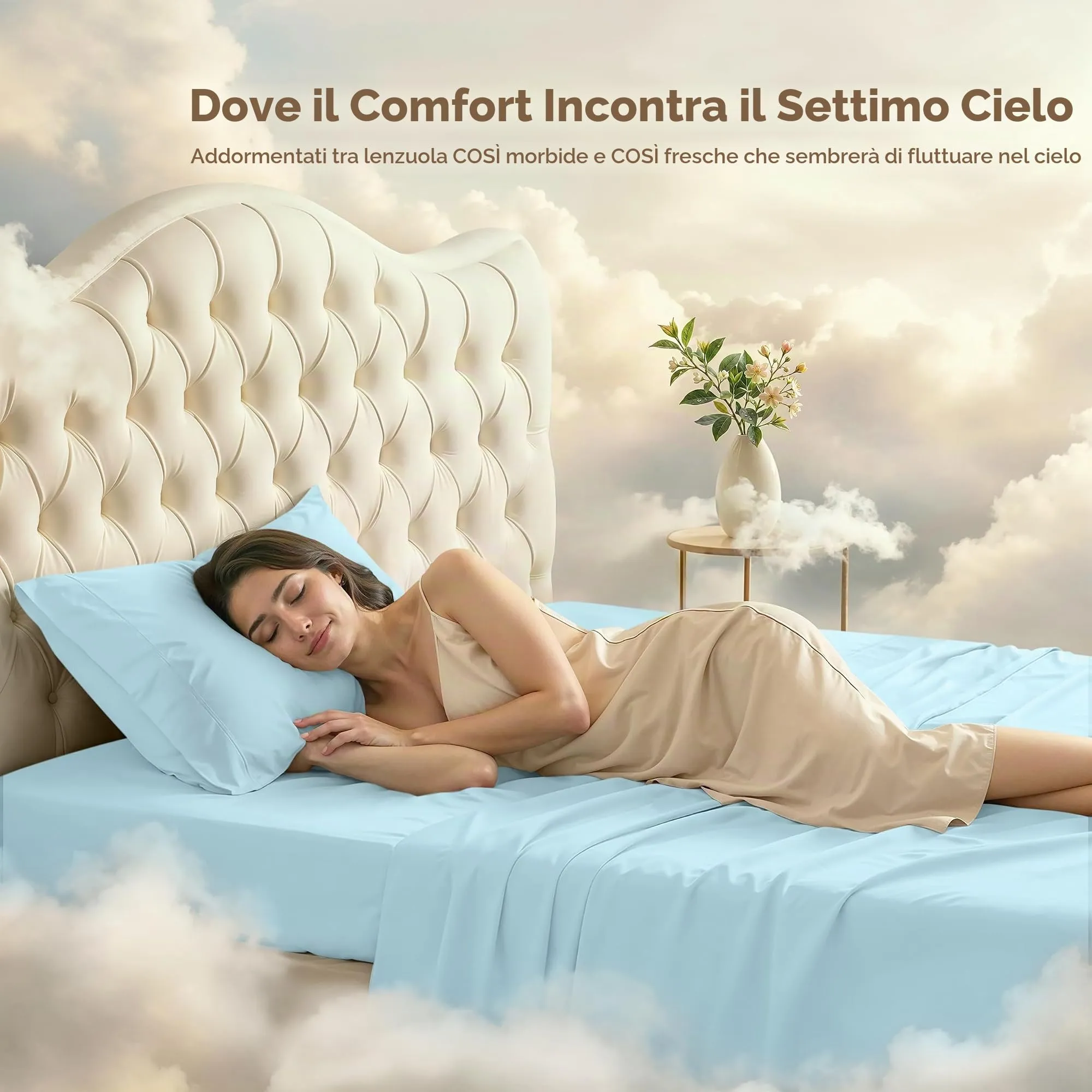 Utopia Bedding Set di lenzuola per letto singolo, 3 pezzi, Blu Ghiaccio, USA Twin - immagine 4