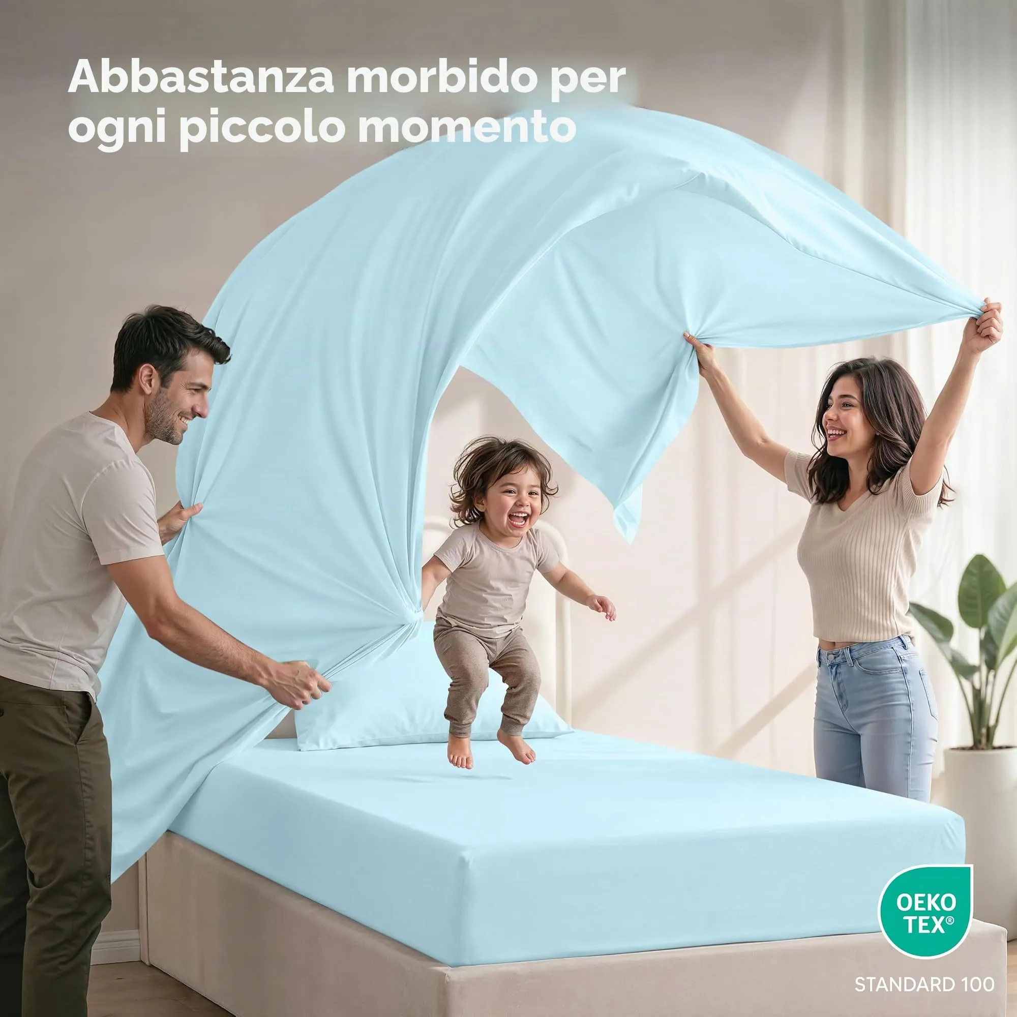 Utopia Bedding Set di lenzuola per letto singolo, 3 pezzi, Blu Ghiaccio, USA Twin - immagine 5