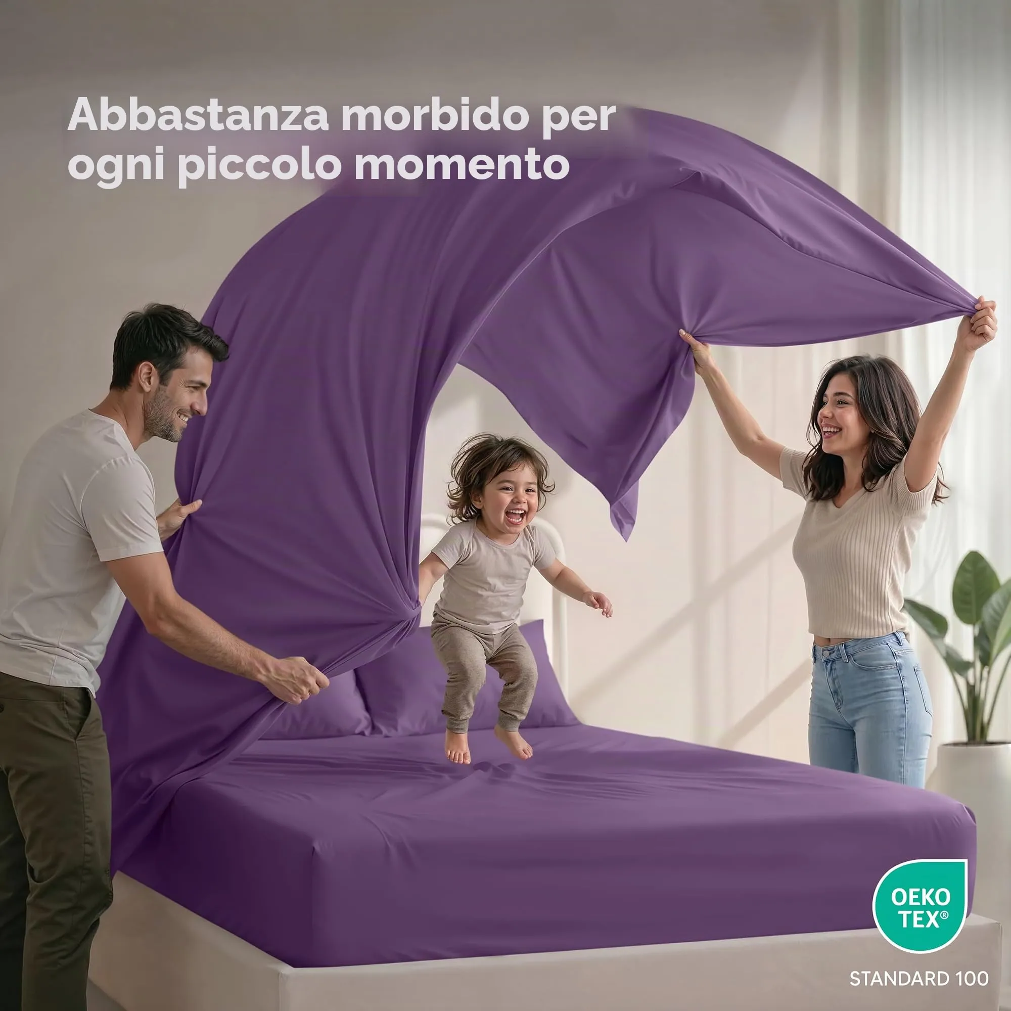 Utopia Bedding Set di lenzuola in microfibra 4 pezzi per letto matrimoniale, USA Full - immagine 5