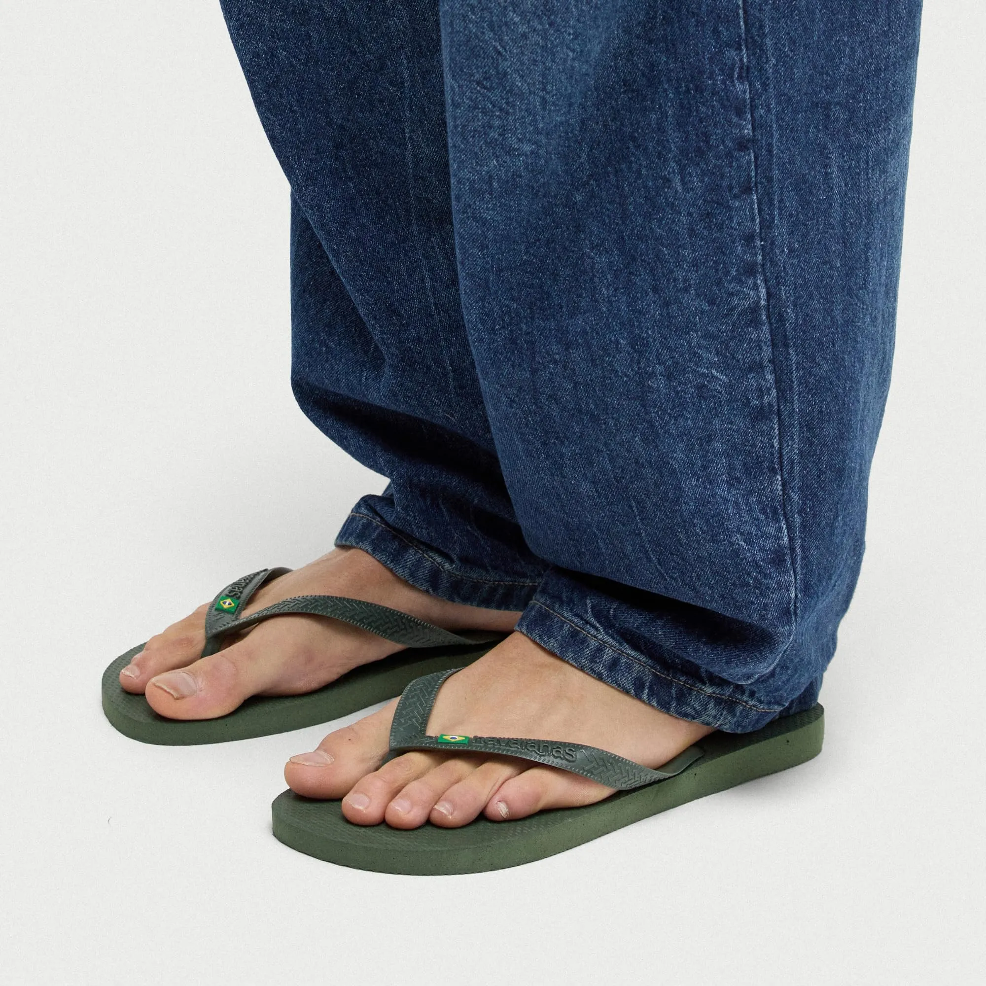 Havaianas Top Brasil Unisex Adult Flip Flops - Olive Green, 43 EU - immagine 2