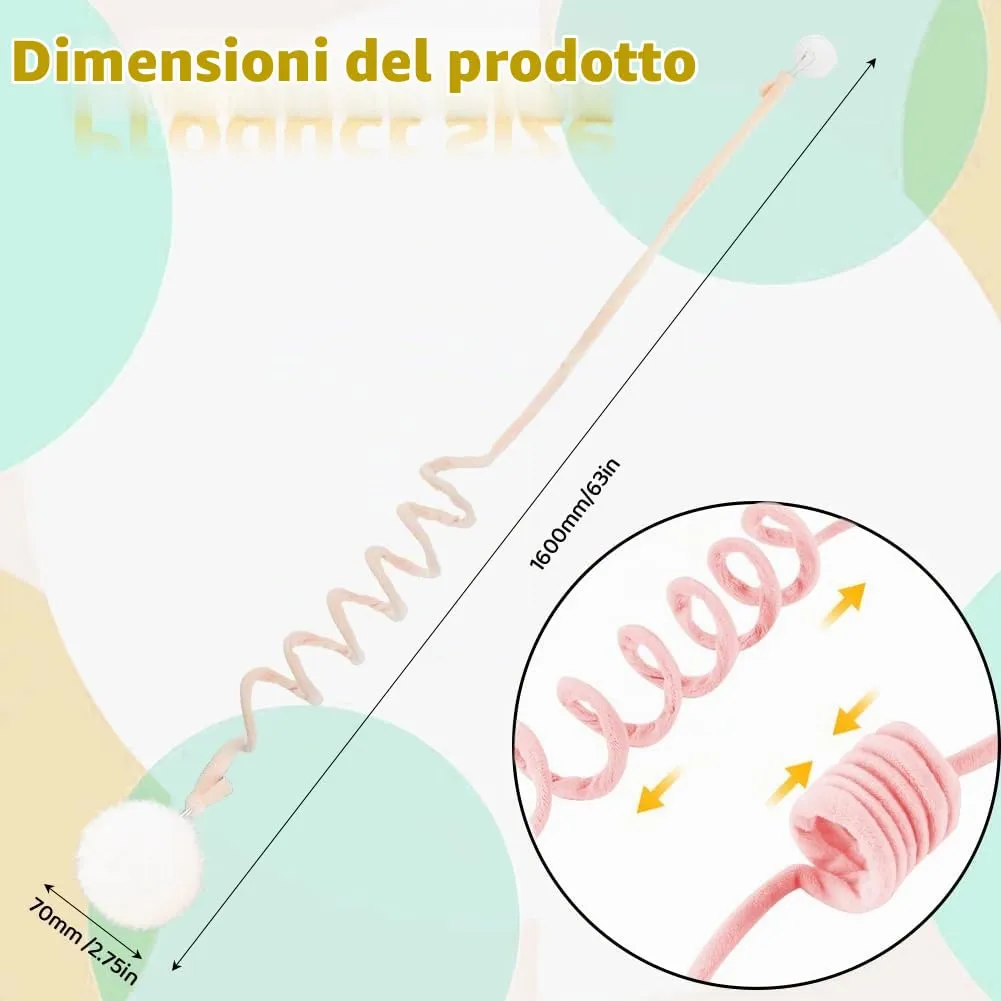 Adiwo Giocattolo da Appendere per Gatti Interattivo con Campana, 2 Pezzi - immagine 2