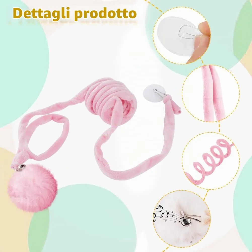 Adiwo Giocattolo da Appendere per Gatti Interattivo con Campana, 2 Pezzi - immagine 3