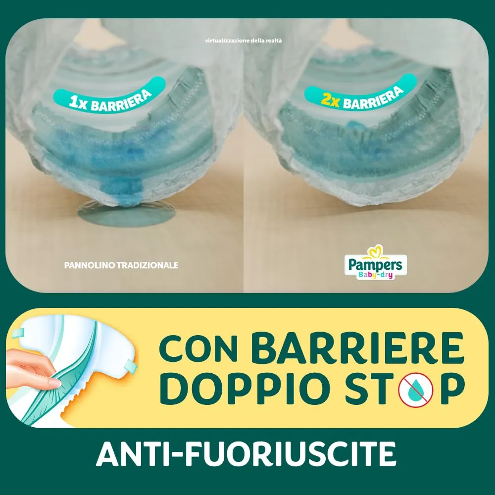 Pampers Baby Dry XL, Taglia 6 (15-30 kg), 111 Pannolini Bambino - immagine 2