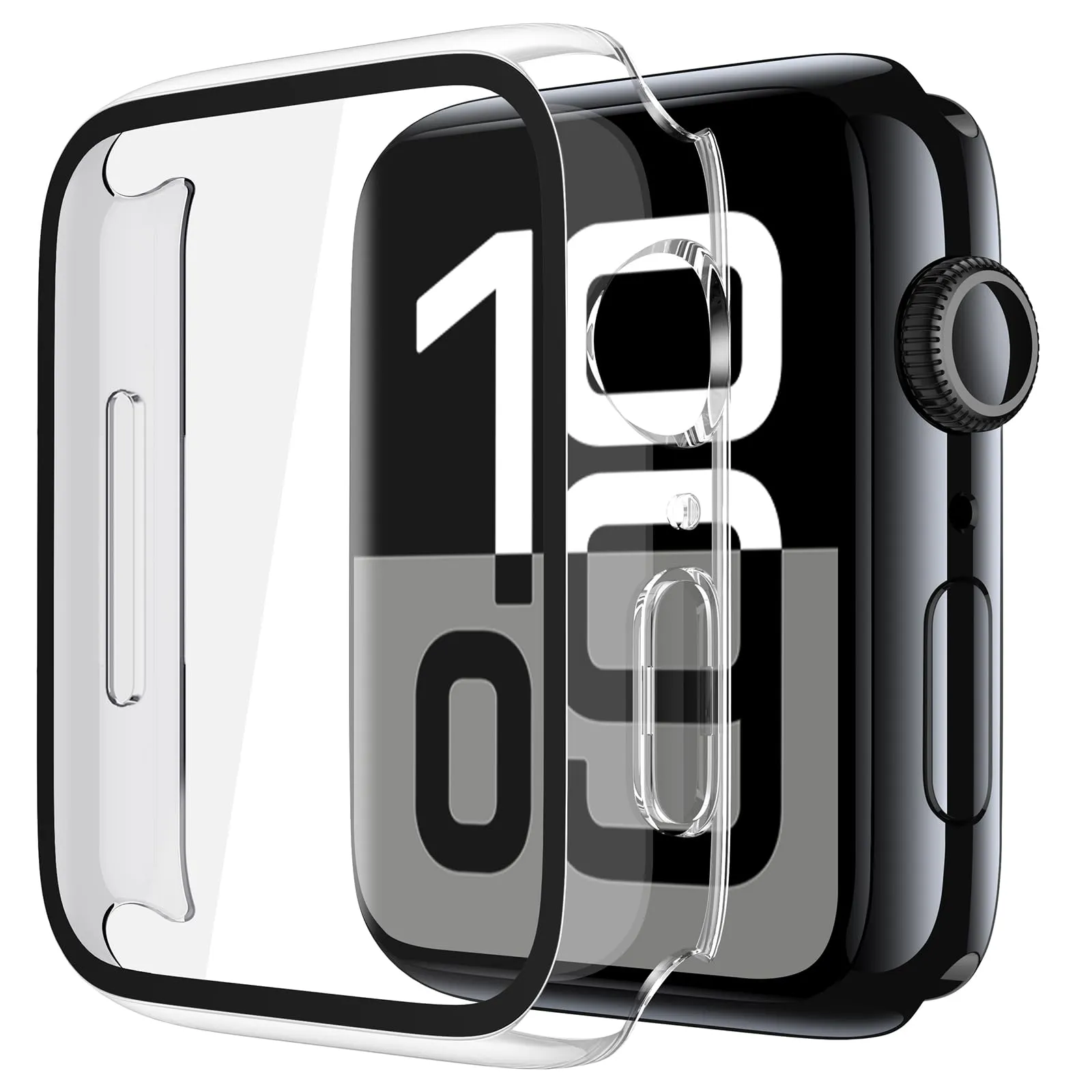 Misxi Cover Protezione con Vetro Temperato per Apple Watch Serie 11/10 42mm, Trasparente (2 Pezzi) - immagine 1