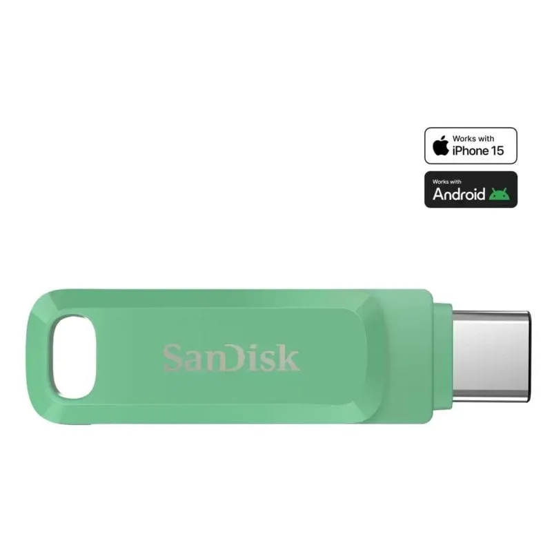 SanDisk Ultra Dual Drive Go 512GB USB Type-C and Type-A Flash Drive, Green - immagine 1