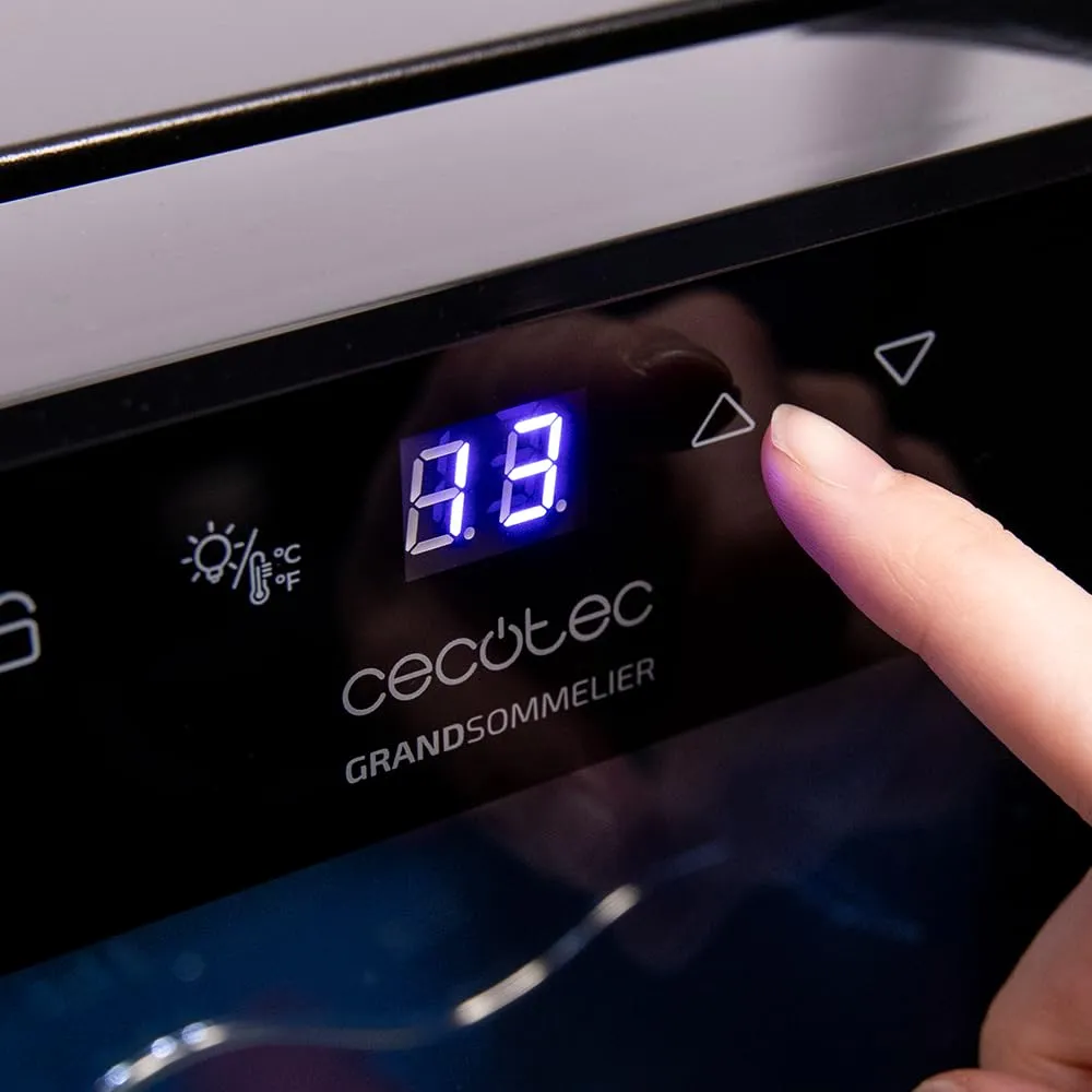 Cecotec Bolero GrandSommelier 1250 CoolCrystal Cantinetta Vino, 12 Bottiglie, Raffreddamento Termoelettrico, LED - immagine 7