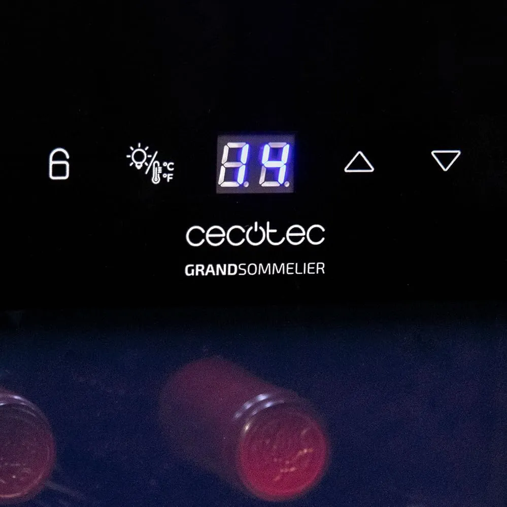 Cecotec Bolero GrandSommelier 1250 CoolCrystal Cantinetta Vino, 12 Bottiglie, Raffreddamento Termoelettrico, LED - immagine 8