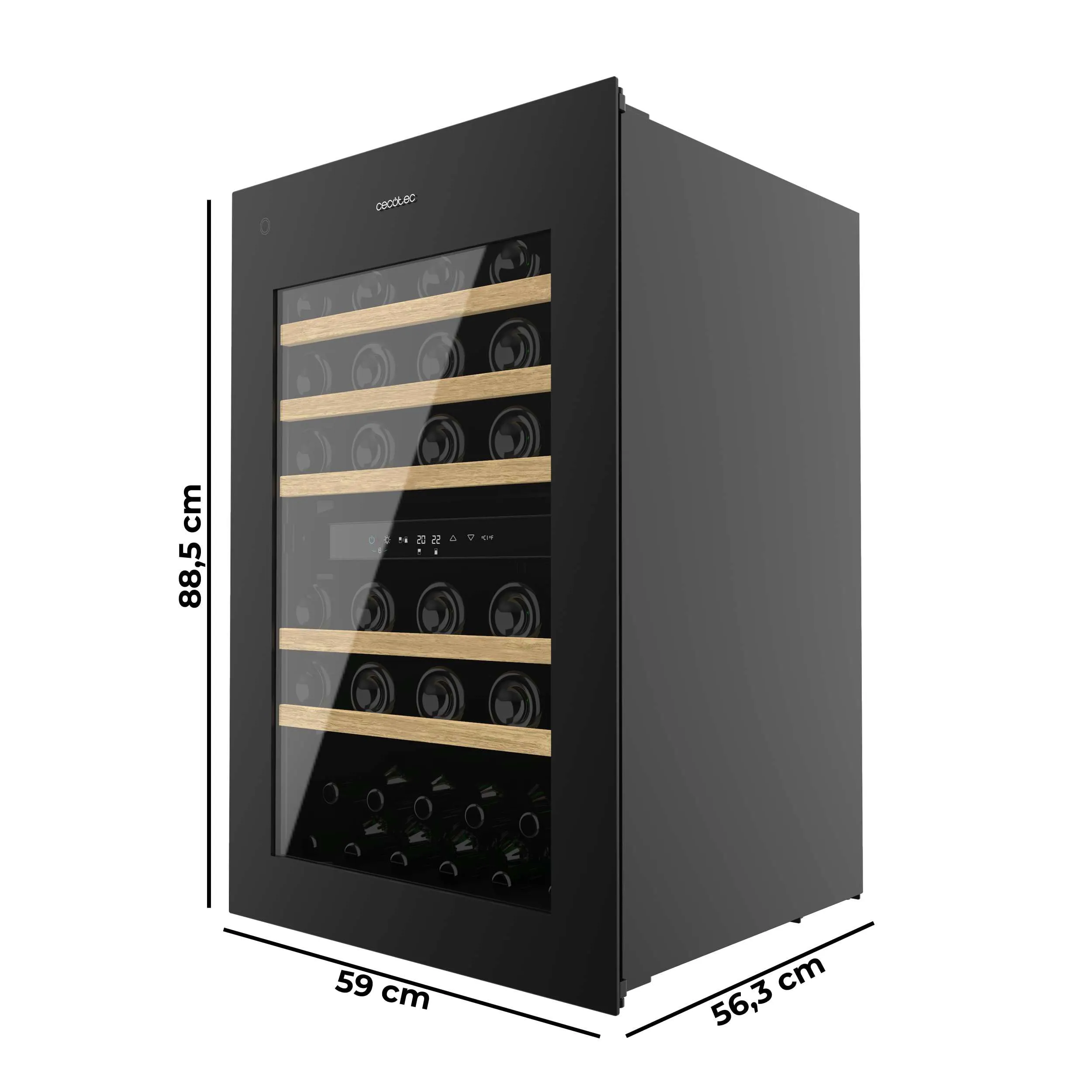 Cecotec Bolero Grandsommelier Duo 57000 Cantinetta Integrabile 57 Bottiglie Black - immagine 2
