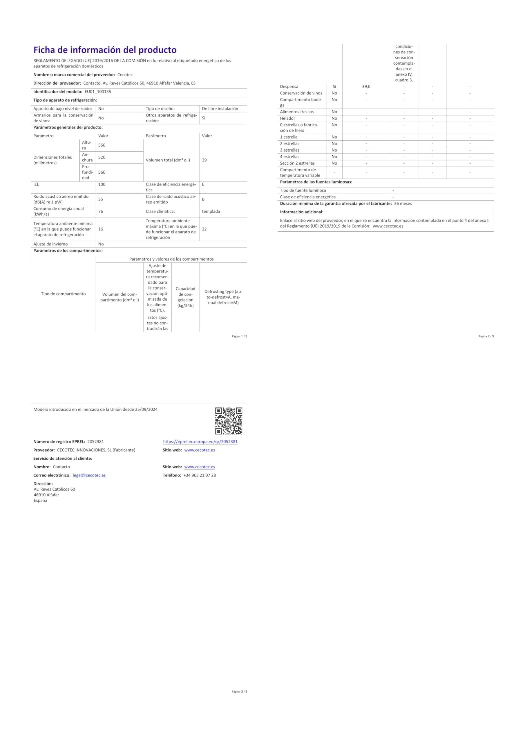 Cecotec Bolero GrandSommelier 1550 CoolCrystal Cantinetta Vino, 15 Bottiglie, Termoelettrica, 5-18ºC - immagine 10