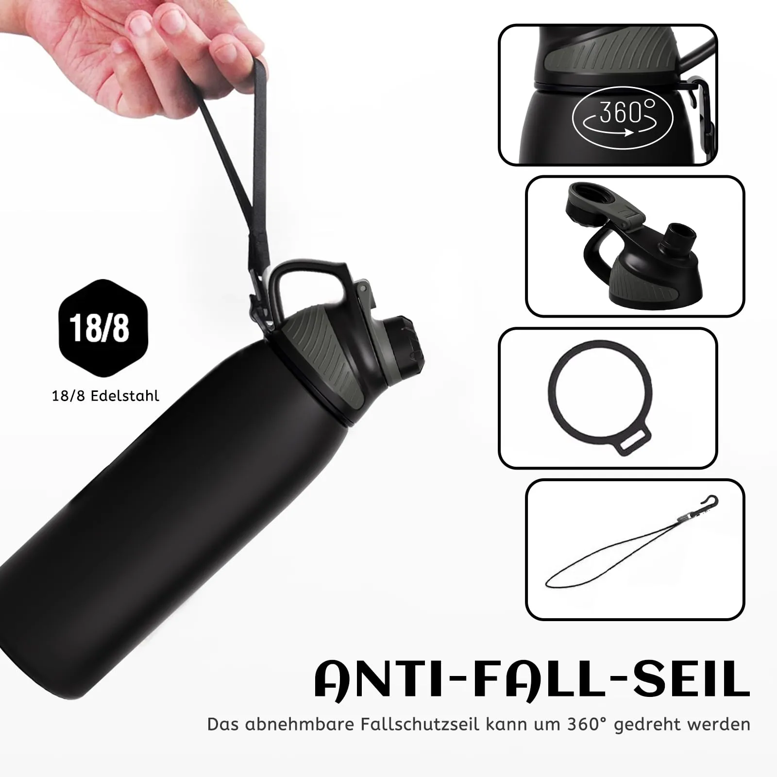Fjbottle Borraccia Termica 1L Acciaio Inox con Tappo Magnetico - immagine 3