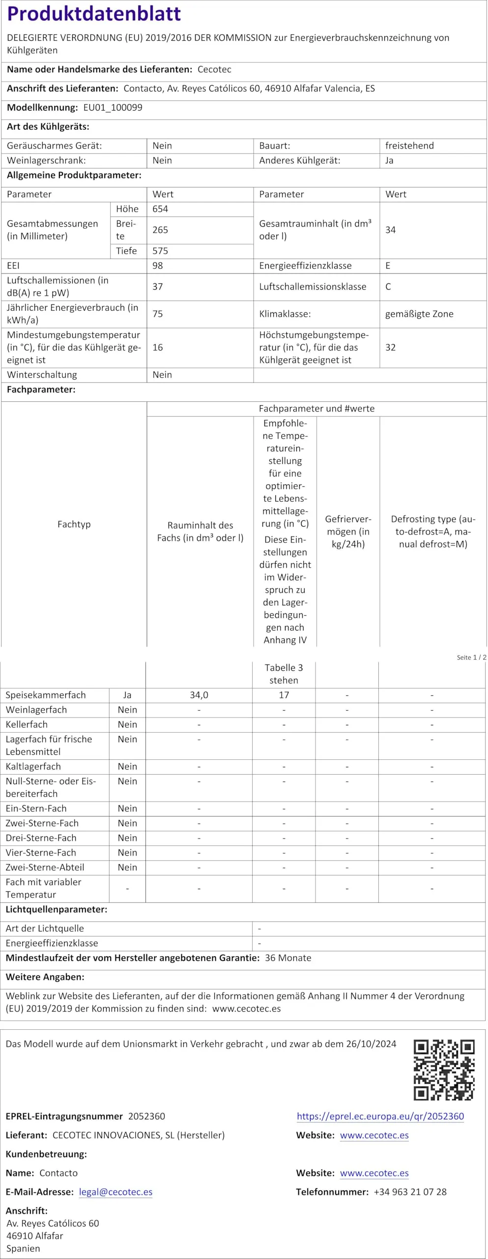 Cecotec Cantinetta Vino Bolero GrandSommelier 1270 CoolWood, 12 Bottiglie, Termoelettrica, 8-18ºC, Pannello Touch, LED Interno - immagine 13