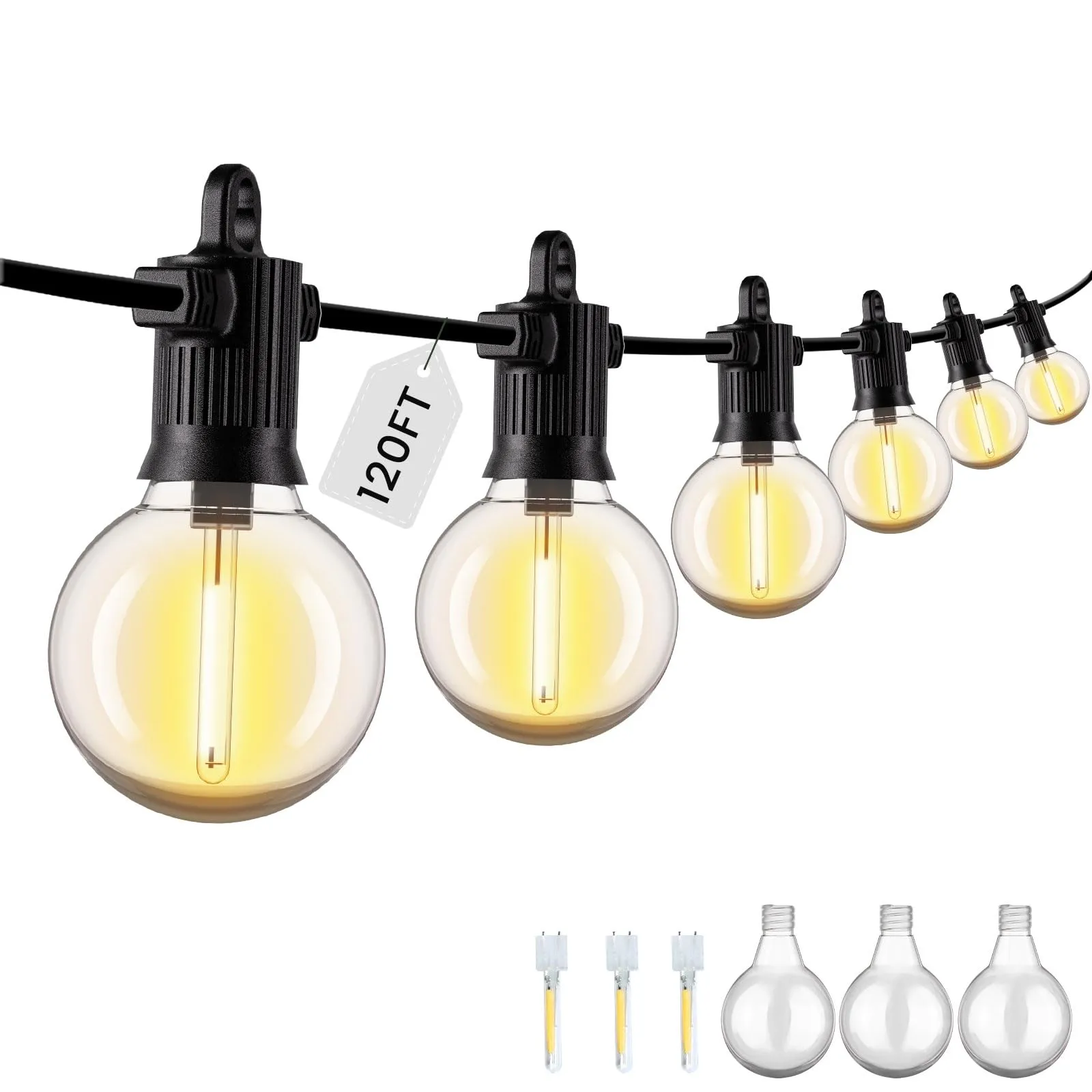 ZOTOYI Catena Luminose Esterno LED G40, 36M con 53 Lampadine - immagine 1