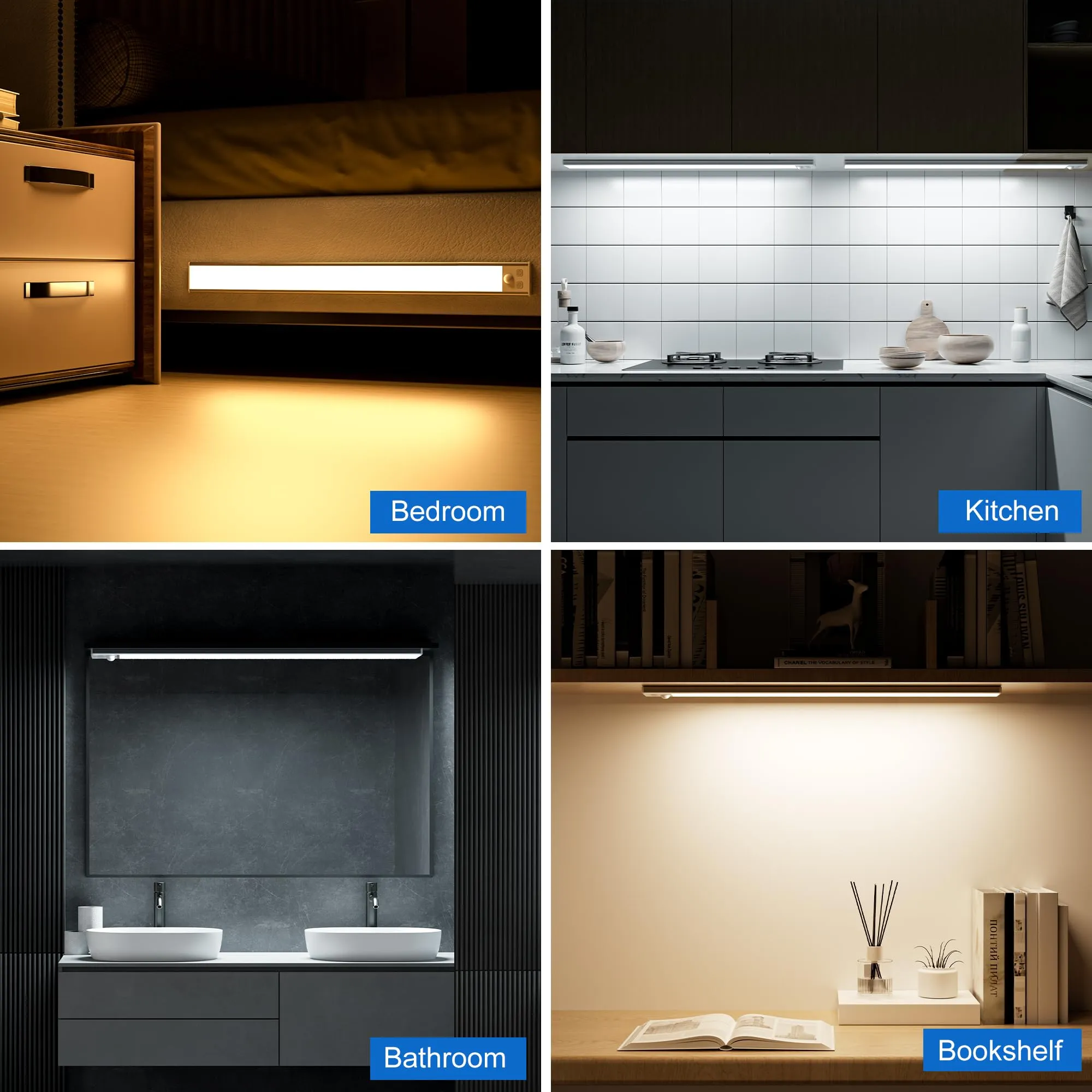 OUILA Luce Armadio LED con Sensore di Movimento, 60cm, GLS-C019 - immagine 8