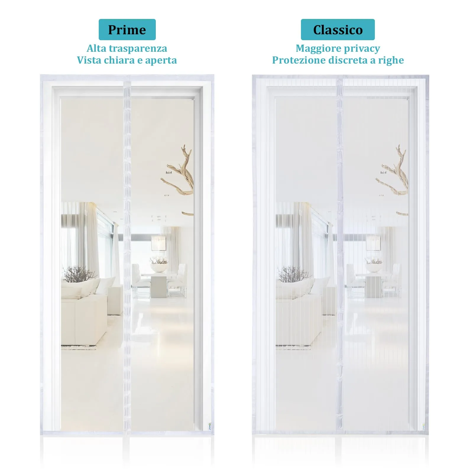 Apalus Prime Zanzariera Magnetica per Porta Balcone, 120x240cm, Bianco - immagine 4