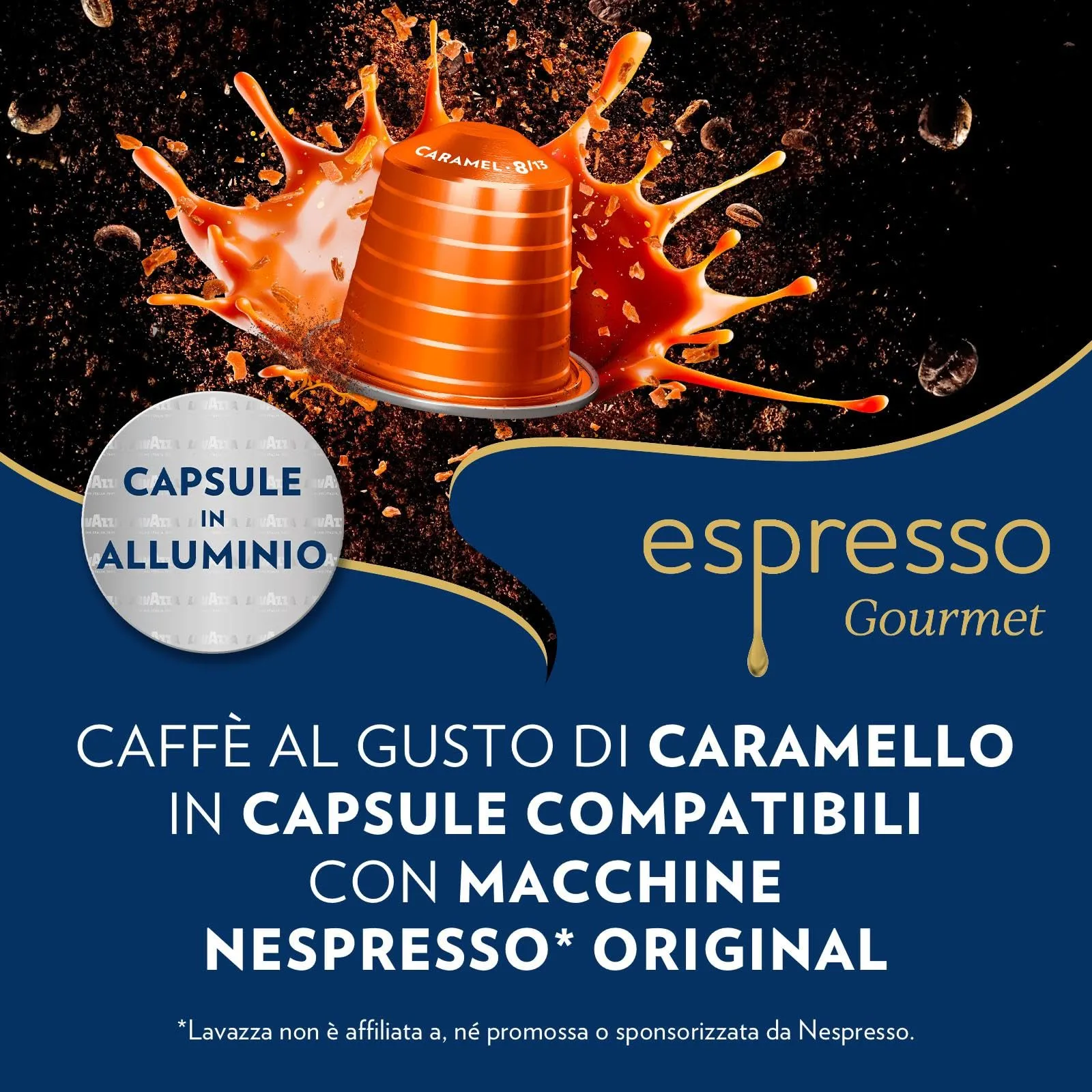 Lavazza Espresso Gourmet Caramel, 100 Nespresso Compatible Capsules - immagine 2