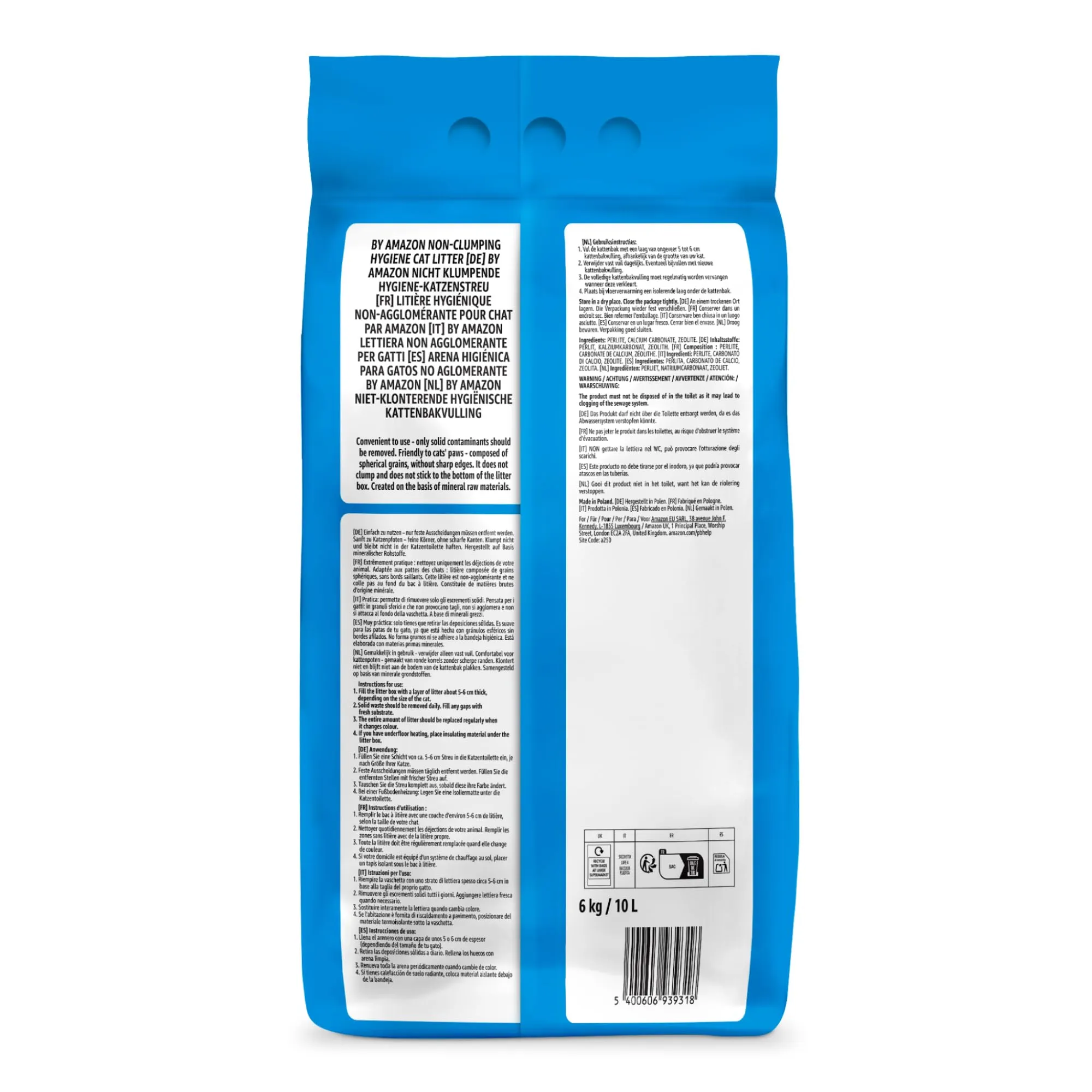 by Amazon Lettiera Igienica per Gatti senza Agglomerante, 10L - immagine 5