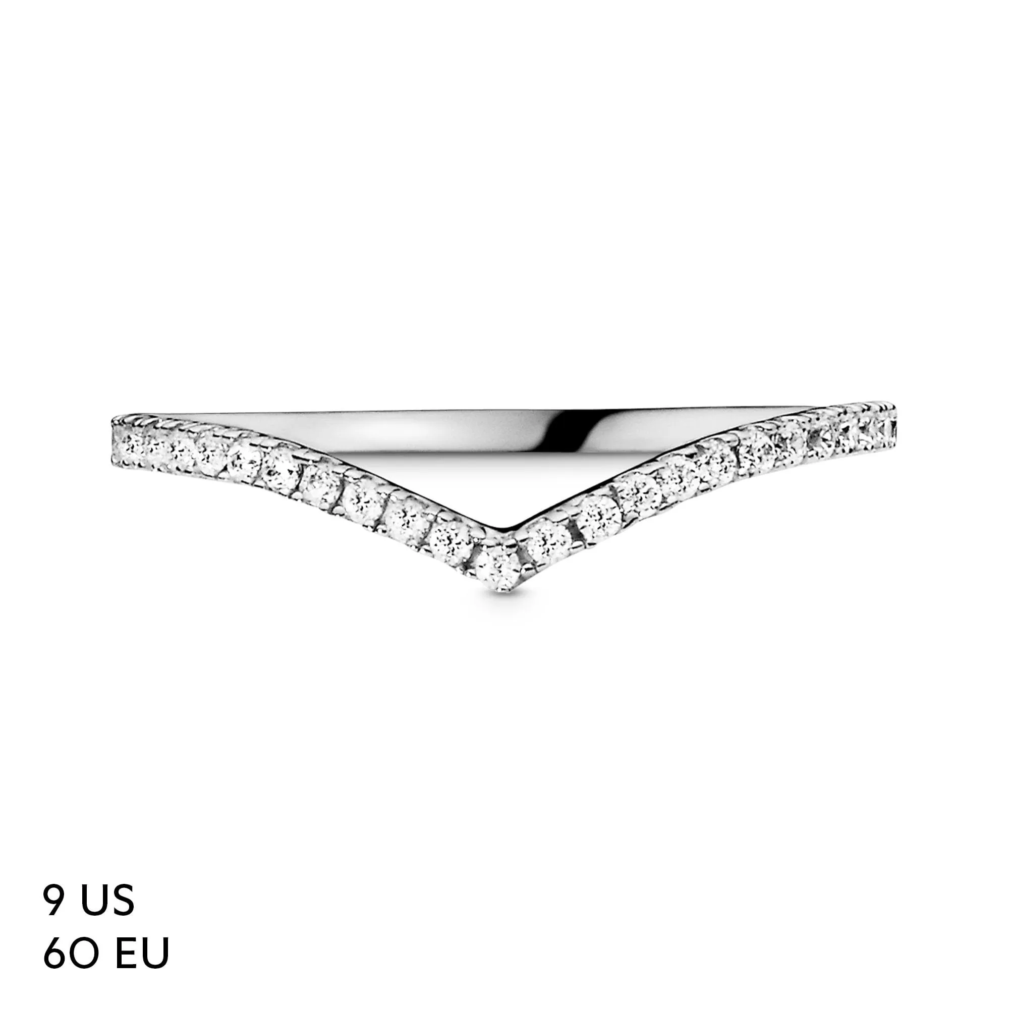 Pandora Anello Wishbone in Argento Sterling con Zirconia Cubica, 60 - immagine 7
