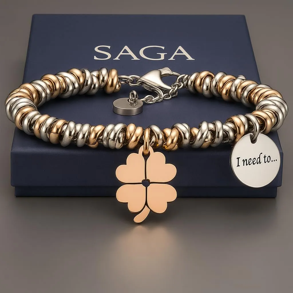 Saga Gioielli Bracciale Donna I Need To Collections Quadrifoglio Argento - immagine 5