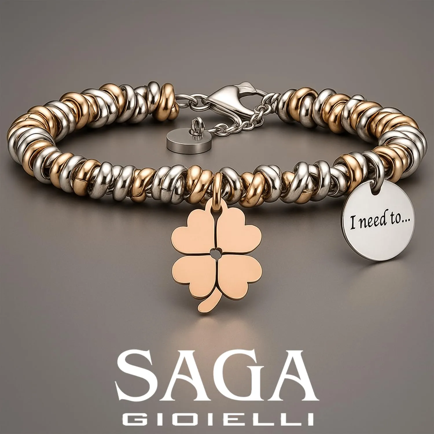 Saga Gioielli Bracciale Donna I Need To Collections Quadrifoglio Argento - immagine 6