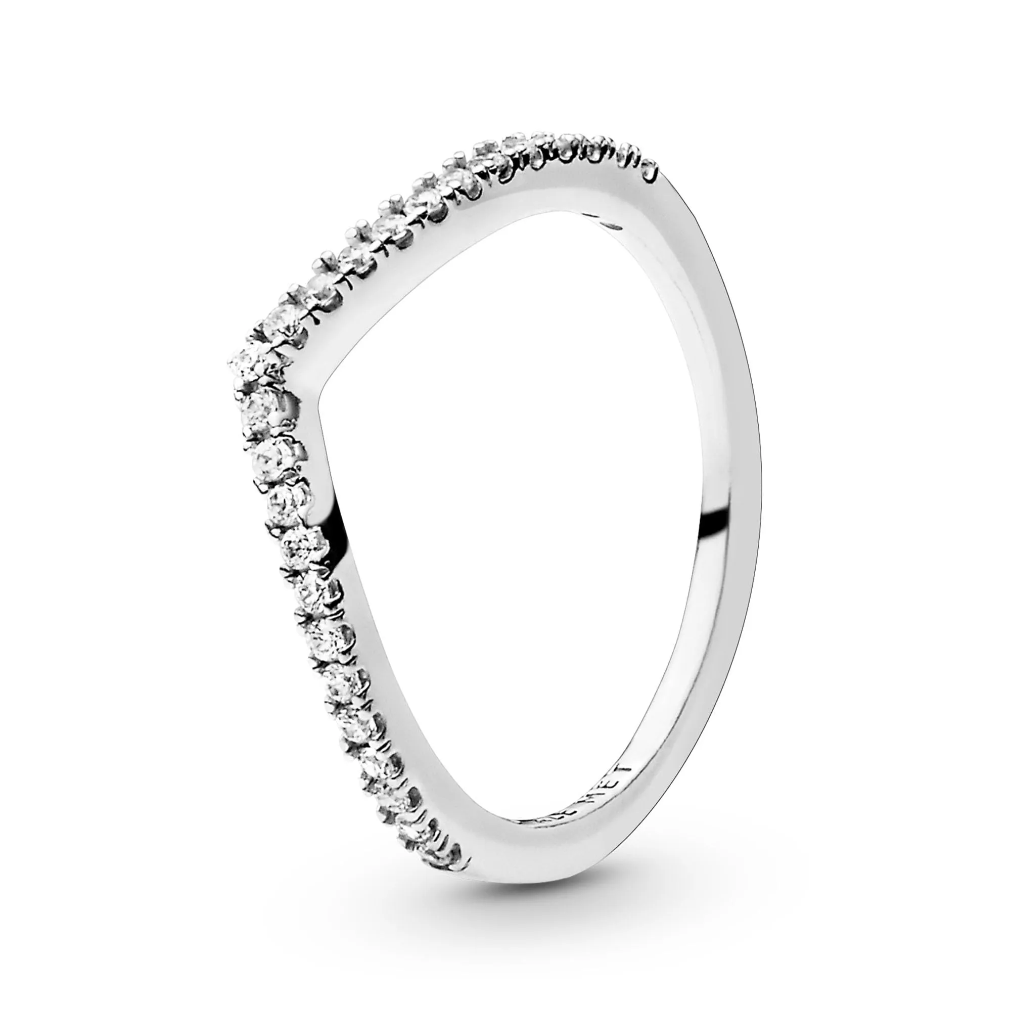 Pandora Anello Wishbone in Argento Sterling con Zirconia Cubica Trasparente, 52 - immagine 2
