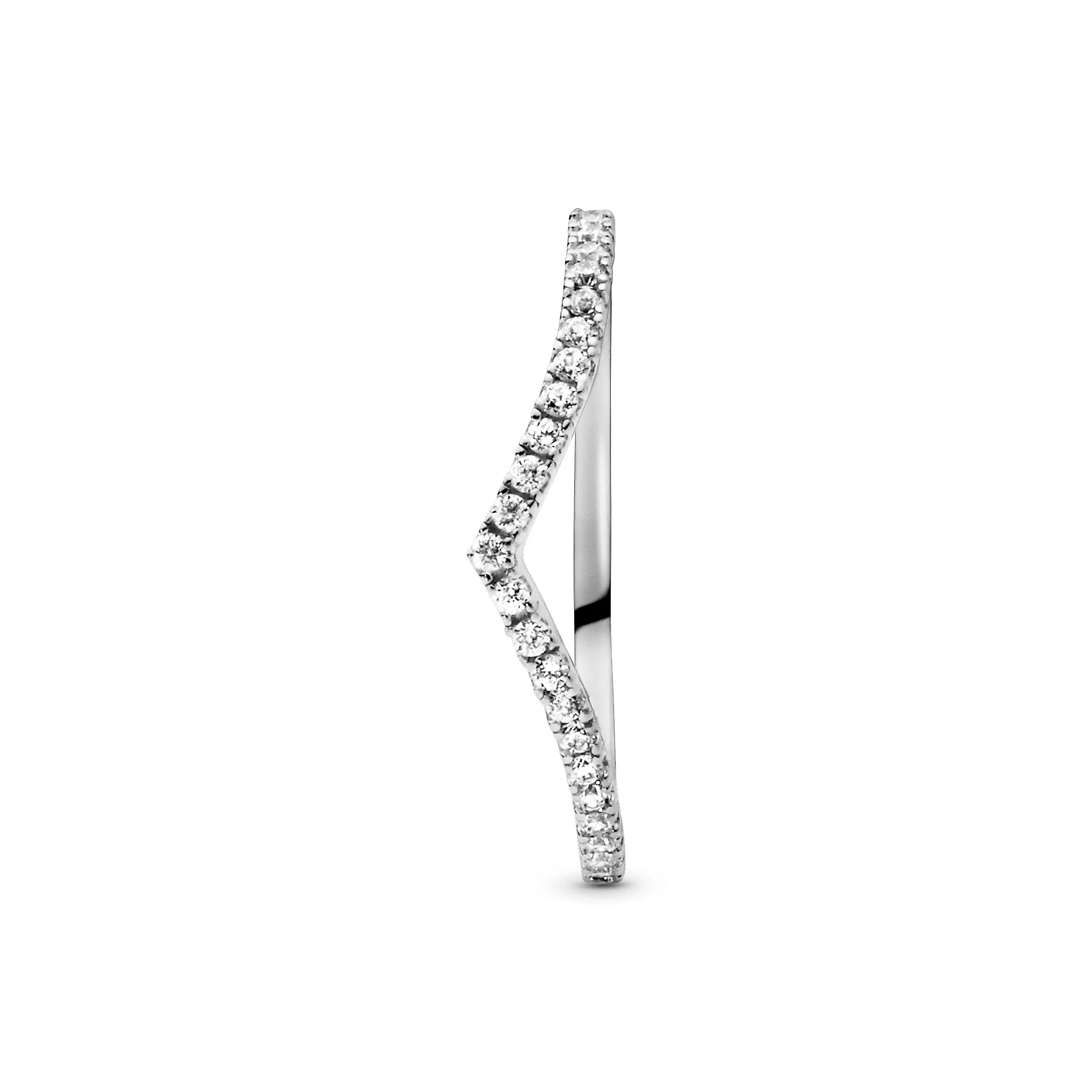 Pandora Anello Wishbone in Argento Sterling con Zirconia Cubica Trasparente, 62 - immagine 3