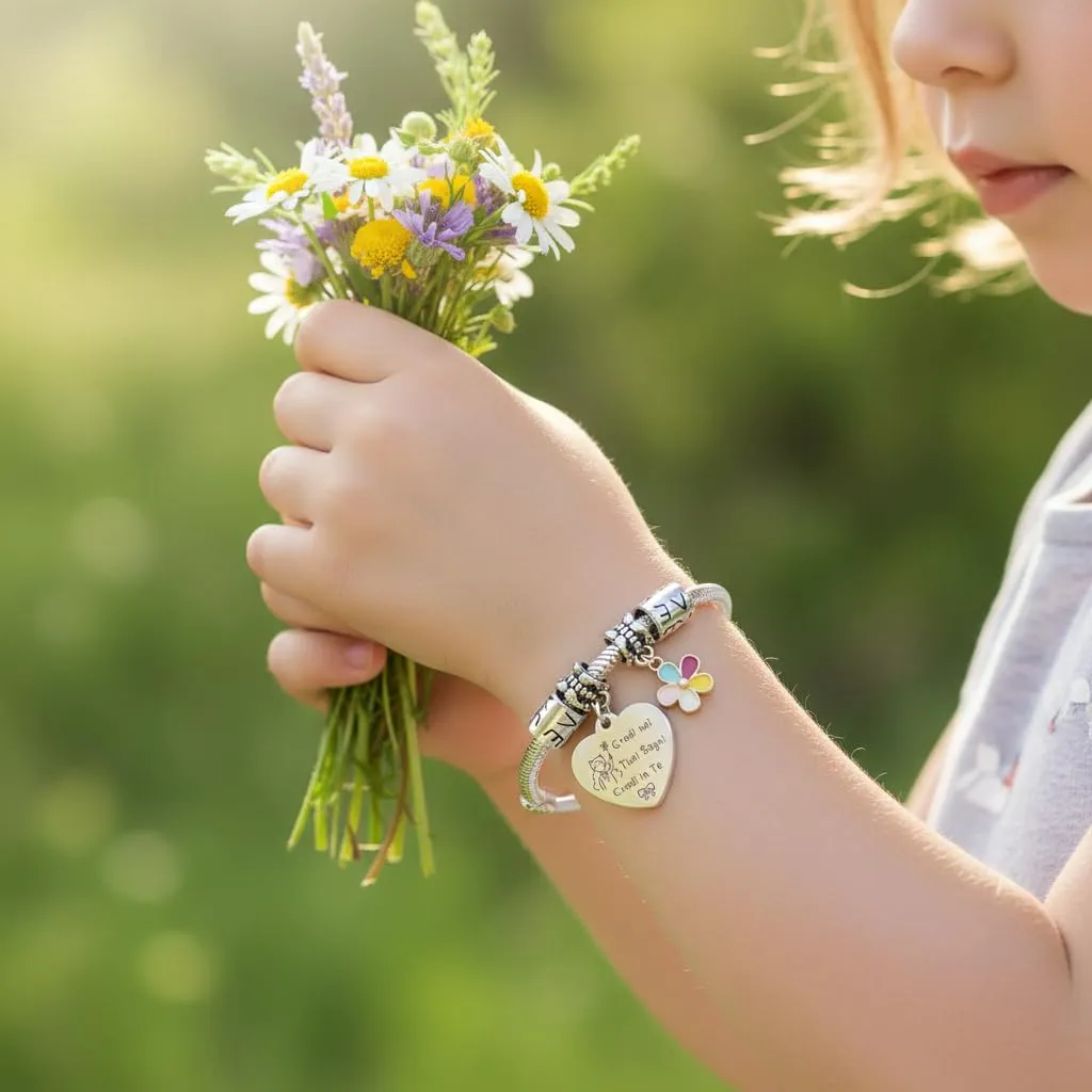 QTQTLP Bracciale Amicizia in Acciaio Inossidabile con Cristallo Rosa per Donna e Ragazza (12) - immagine 6