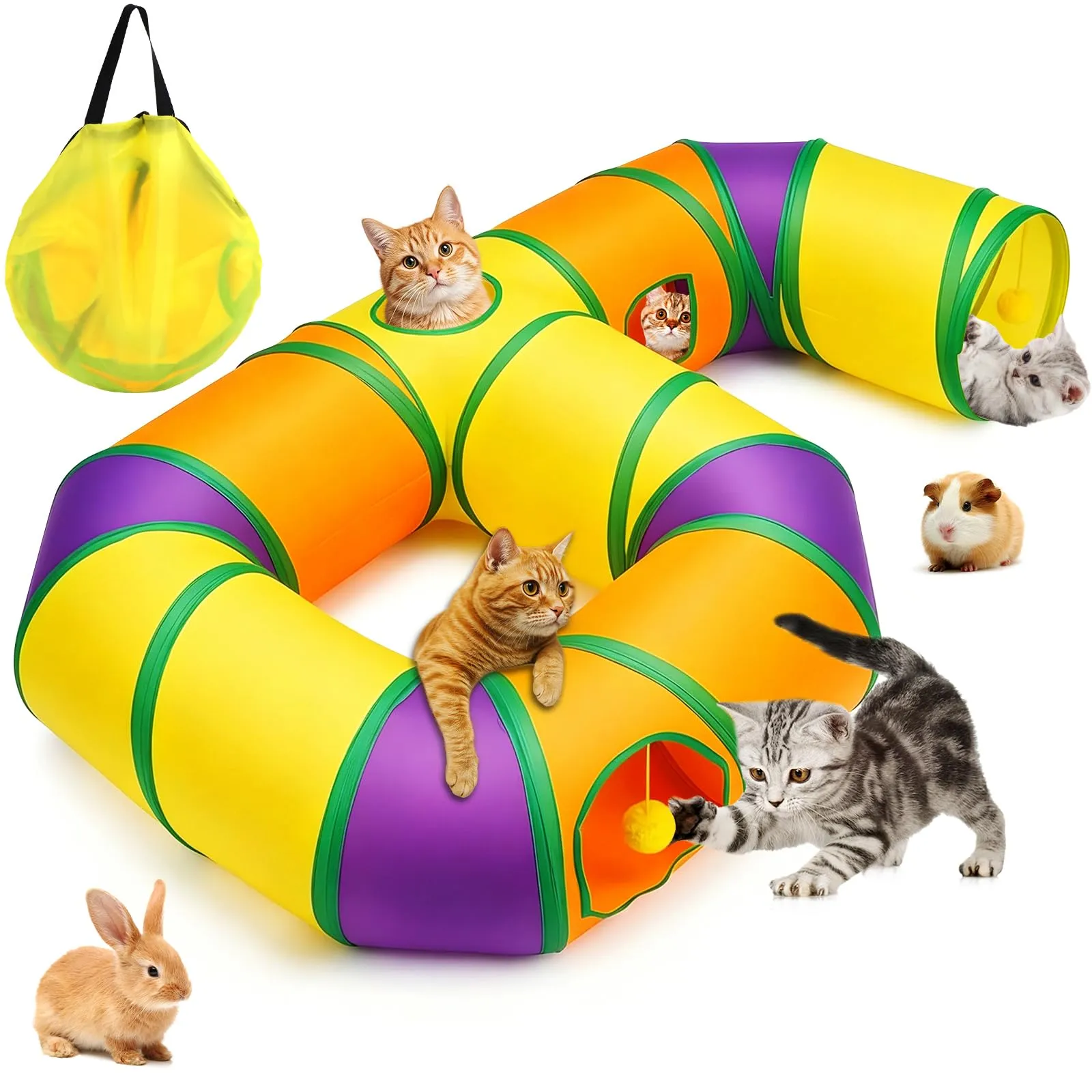 UGBO Tunnel Giochi Pieghevole Interattivo per Gatti, Cani di Piccola Taglia e Conigli - Stile 3 - immagine 1