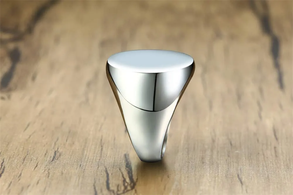 Vnox Anello con Sigillo Uomo Personalizzato in Acciaio Inox RC-430S13-PHOTO - immagine 3