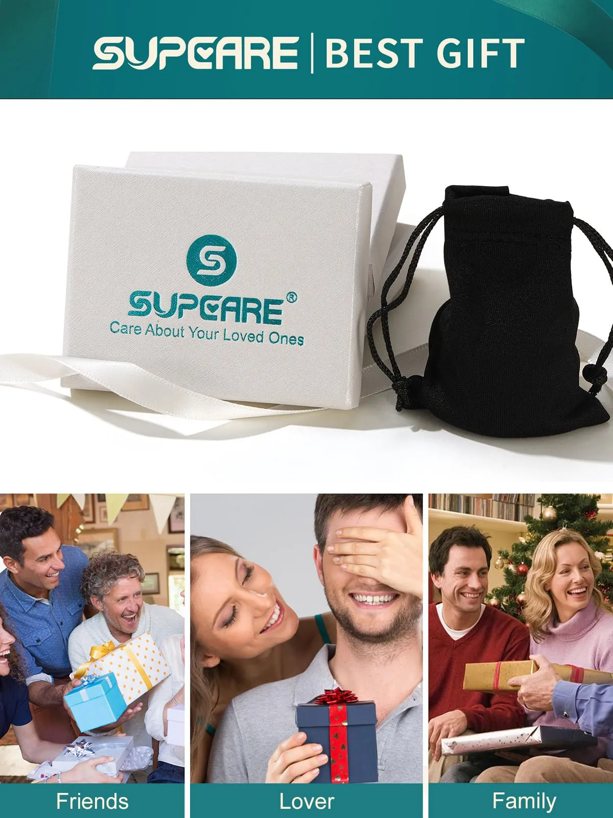 Supcare Anello Antistress Girevole Uomo Rune Vichinghe, Acciaio Inossidabile, Nero, Misura 17 - immagine 7