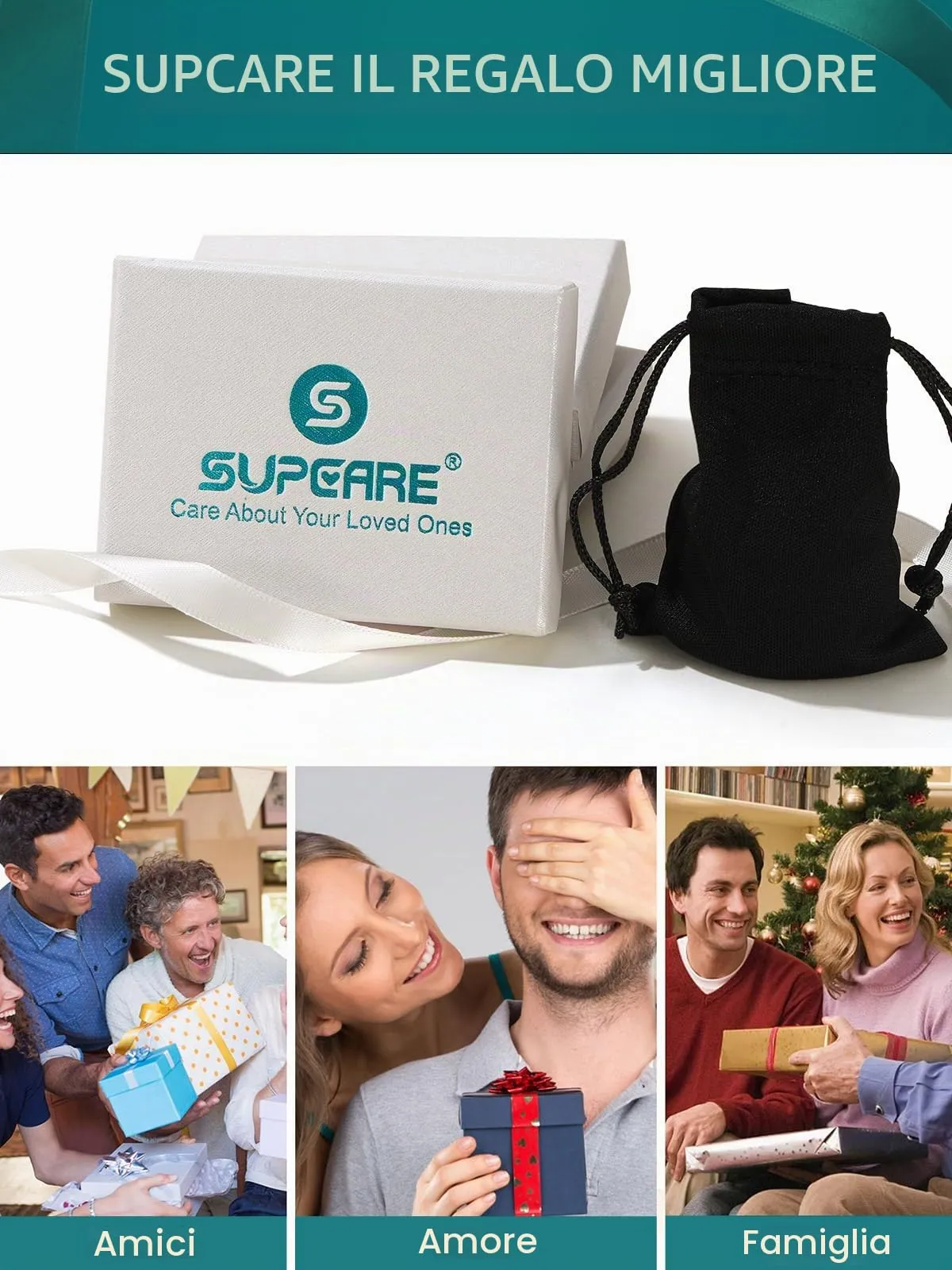 Supcare Anello Antistress Uomo Girevole con Rune Vichinghe, Acciaio Inossidabile, Nero, Misura 32 - immagine 6