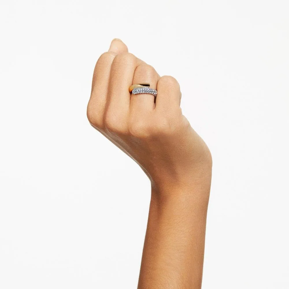 Swarovski Dextera Ring, White, Gold-Tone Plated, Size 58 - immagine 9