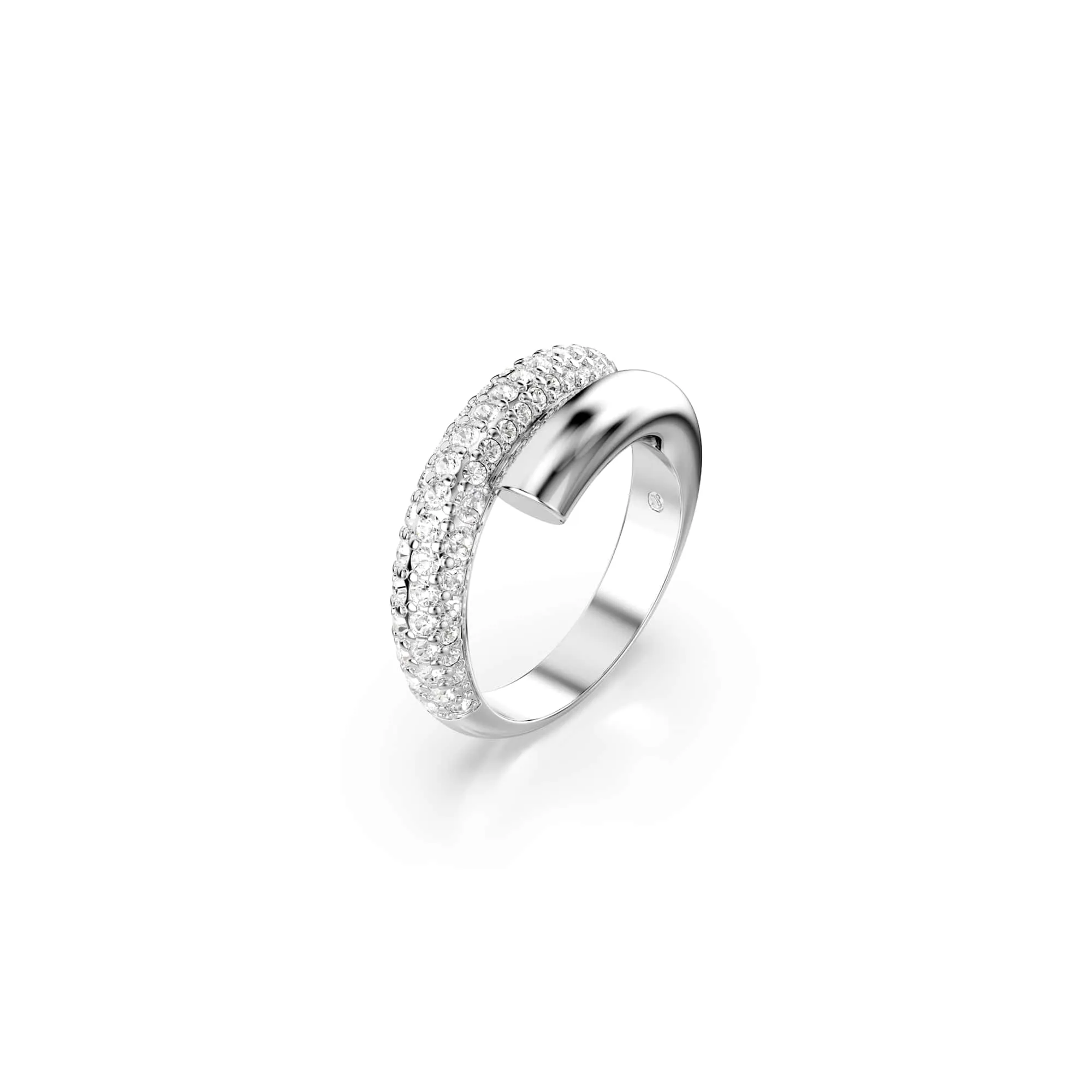 Swarovski Dextera Ring, White, Rhodium Plated - immagine 2