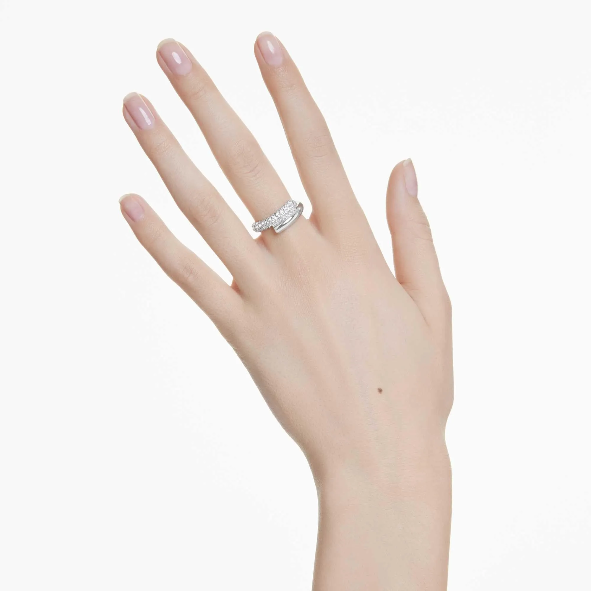 Swarovski Dextera Ring, White, Rhodium Plated - immagine 5