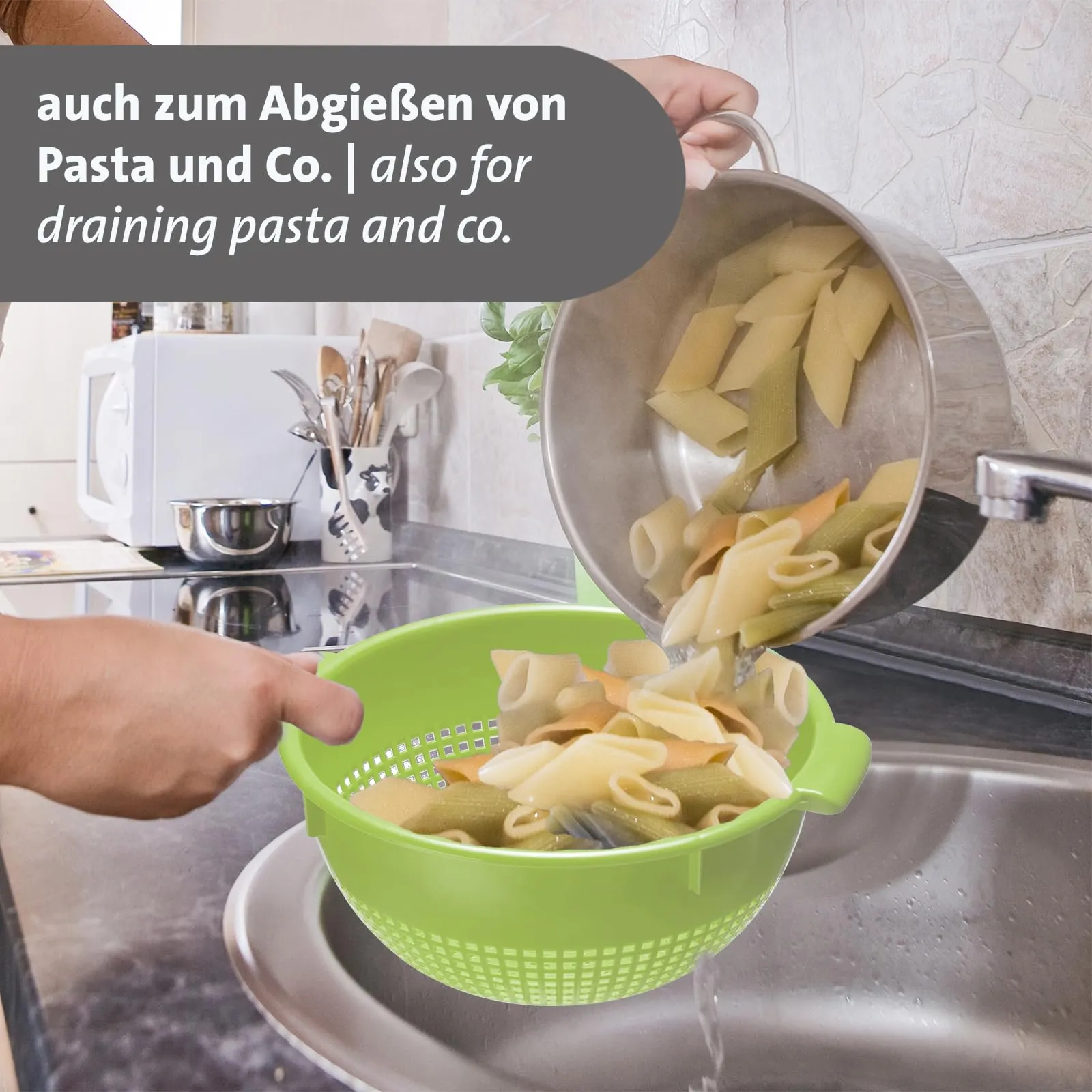 Westmark Colino, Set di 2 Colini in Plastica, ø 24 cm, Verde Mela - immagine 4